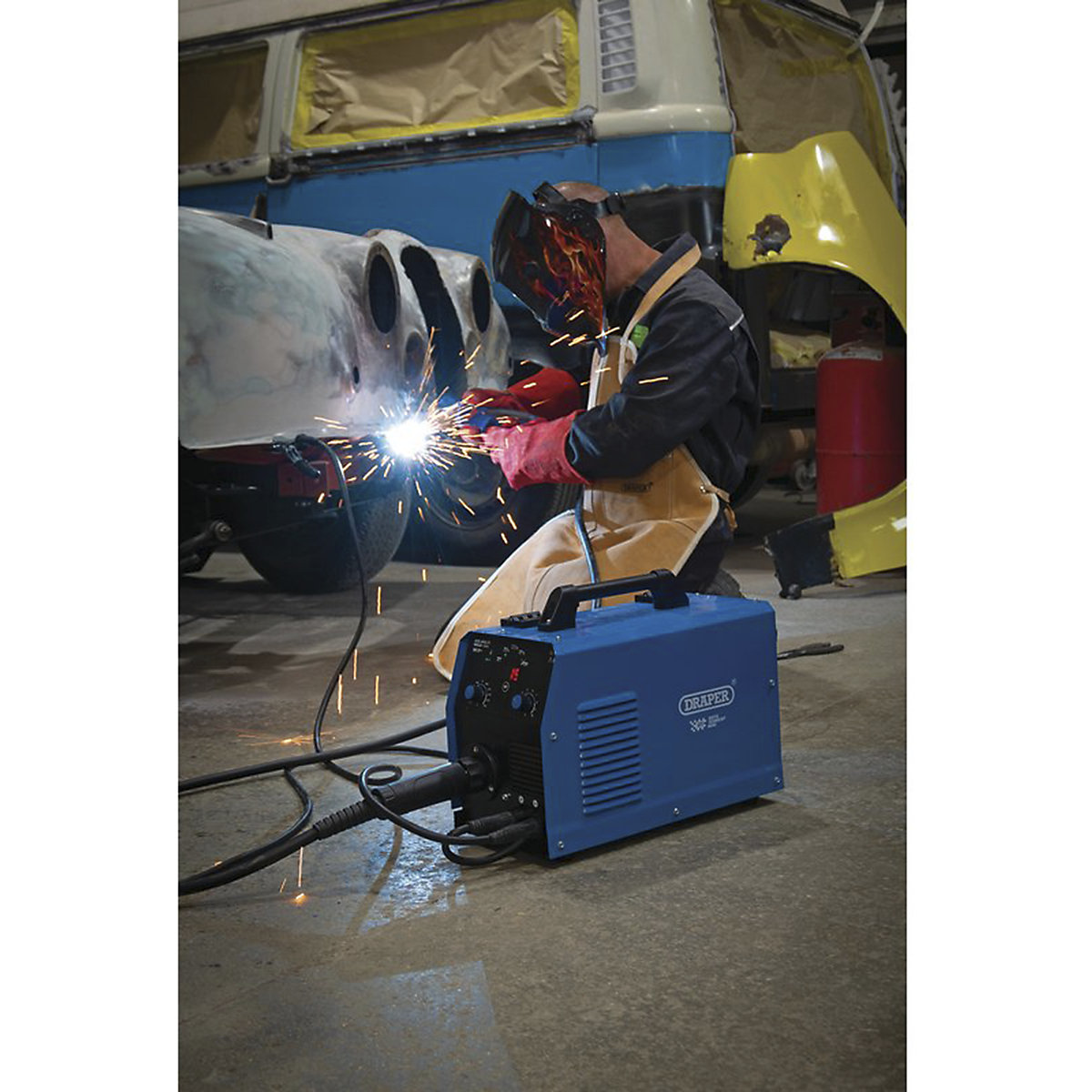 Draper Gas/Gasless MIG Inverter Multi-Welder DTi | 160A (Product illustration 3)-2