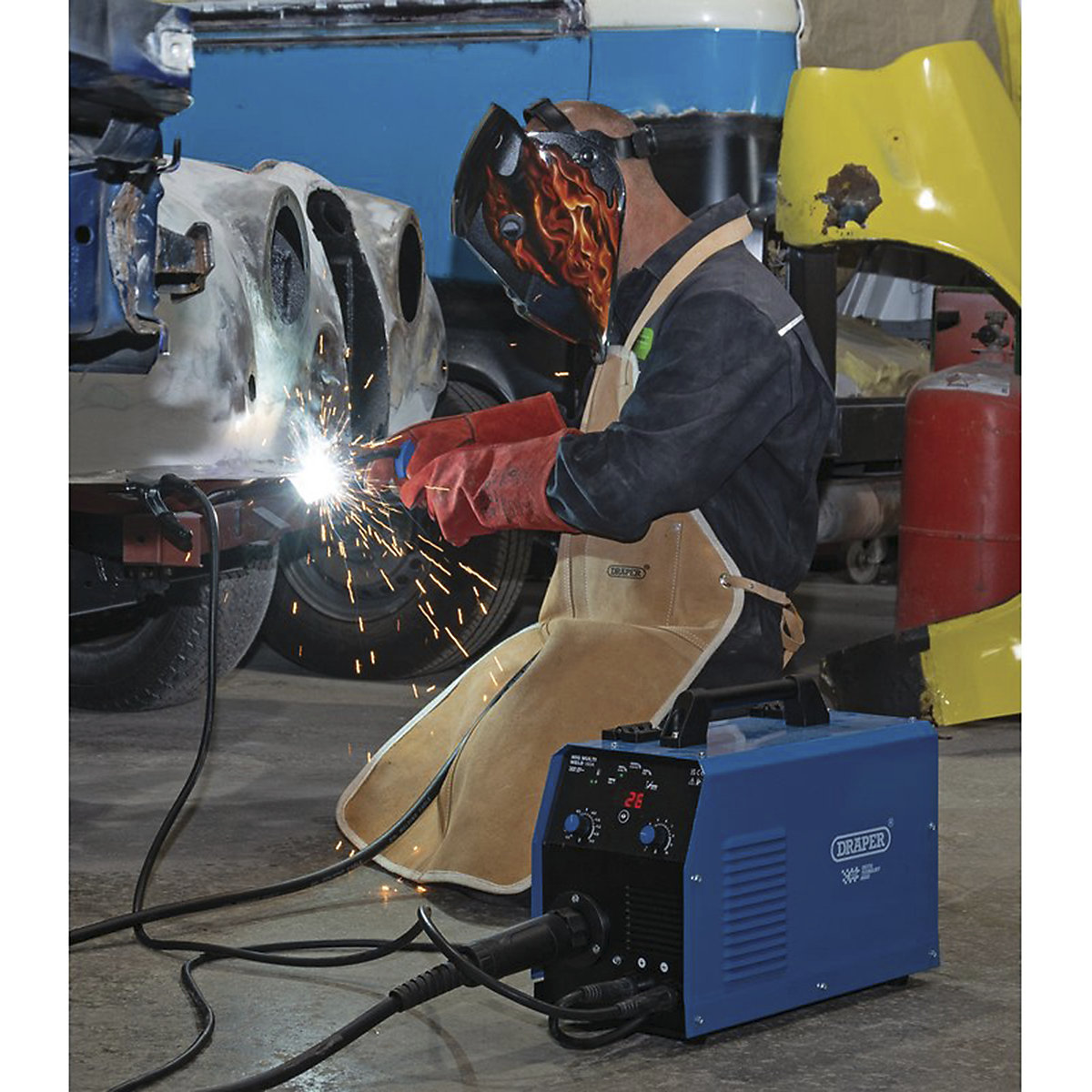 Draper Gas/Gasless MIG Inverter Multi-Welder DTi | 160A (Product illustration 4)-3