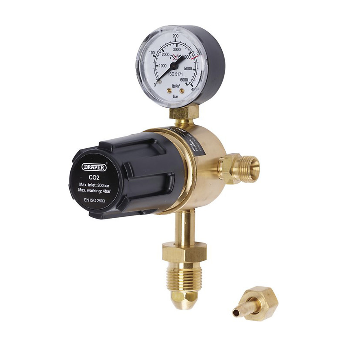 Draper Industrial Gas Bottle Regulator with Double Gauge | 300 Bar, Draper Industrial Gas Bottle Regulator with Double Gauge | 300 Bar, Draper Industrial Gas Bottle Regulator with Single Gauge | 300 Bar-0