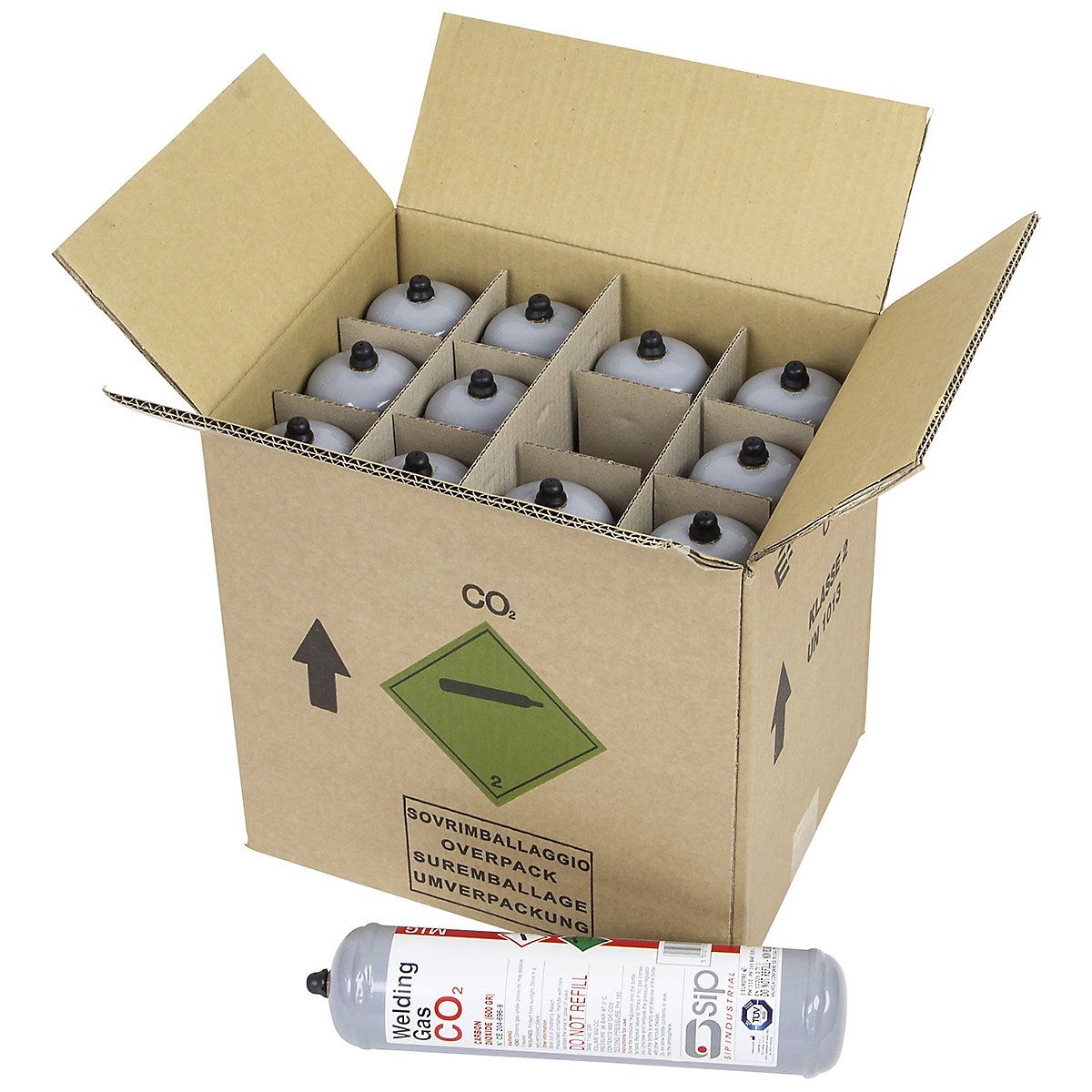 SIP CO2 Disposable Gas Bottle | 600g (Product illustration 2)-1