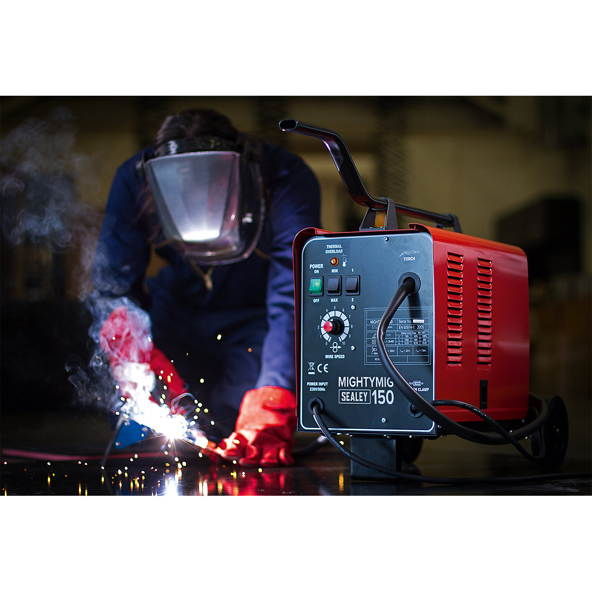 Sealey Professional Gas / No-Gas MIG Welder (Product illustration 2)-1
