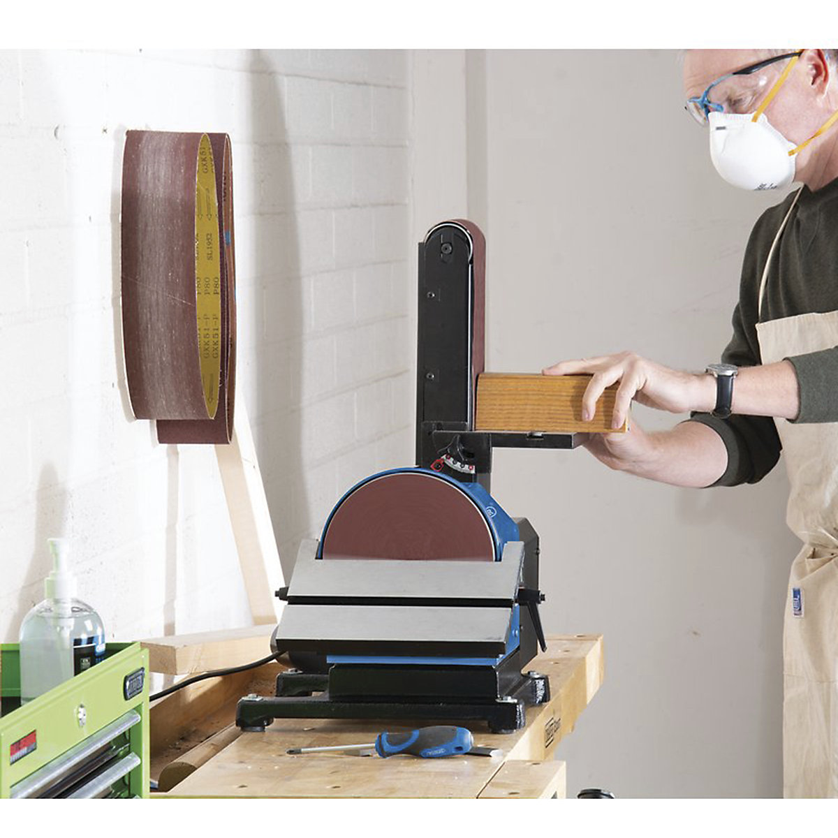 Draper 230V Belt & Disc Sander | 500W (Product illustration 2)-1