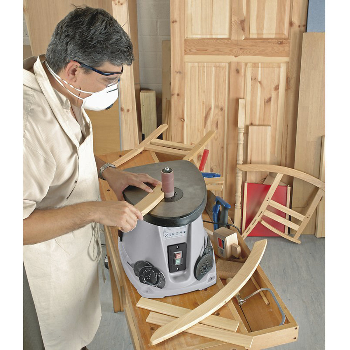 Draper Oscillating Spindle Sander | 450W (Product illustration 2)-1