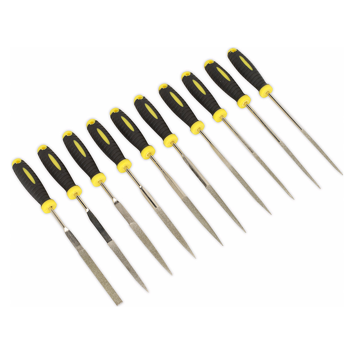 Sealey 10pc Diamond Needle File Set | 100mm (Product illustration 2)-1