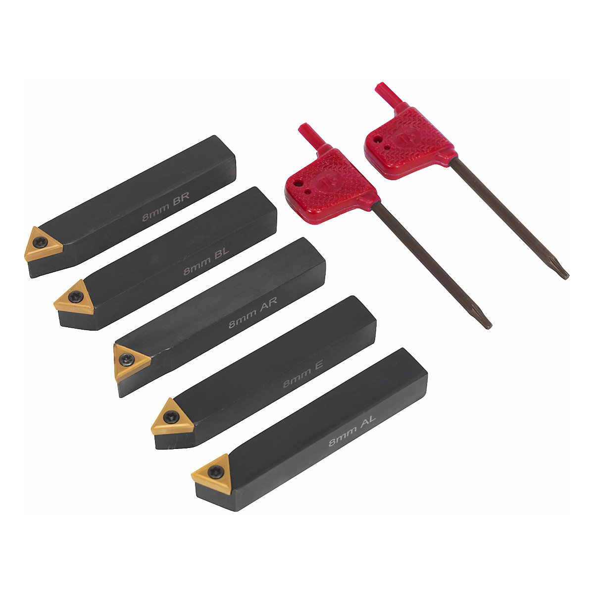 Sealey Indexable Lathe Turning Tool Set, Sealey Indexable Lathe Turning Tool Set, Sealey Indexable Lathe Turning Tool Set | 8mm | 5pc-0