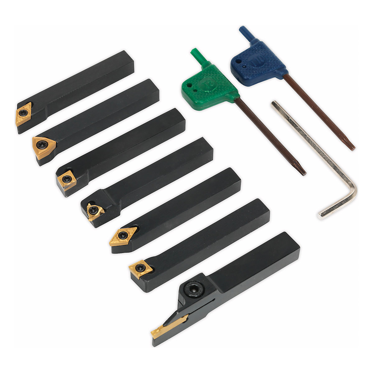 Sealey Indexable Lathe Turning Tool Set, Sealey Indexable Lathe Turning Tool Set, Sealey Indexable Lathe Turning Tool Set | 10mm | 7pc-0