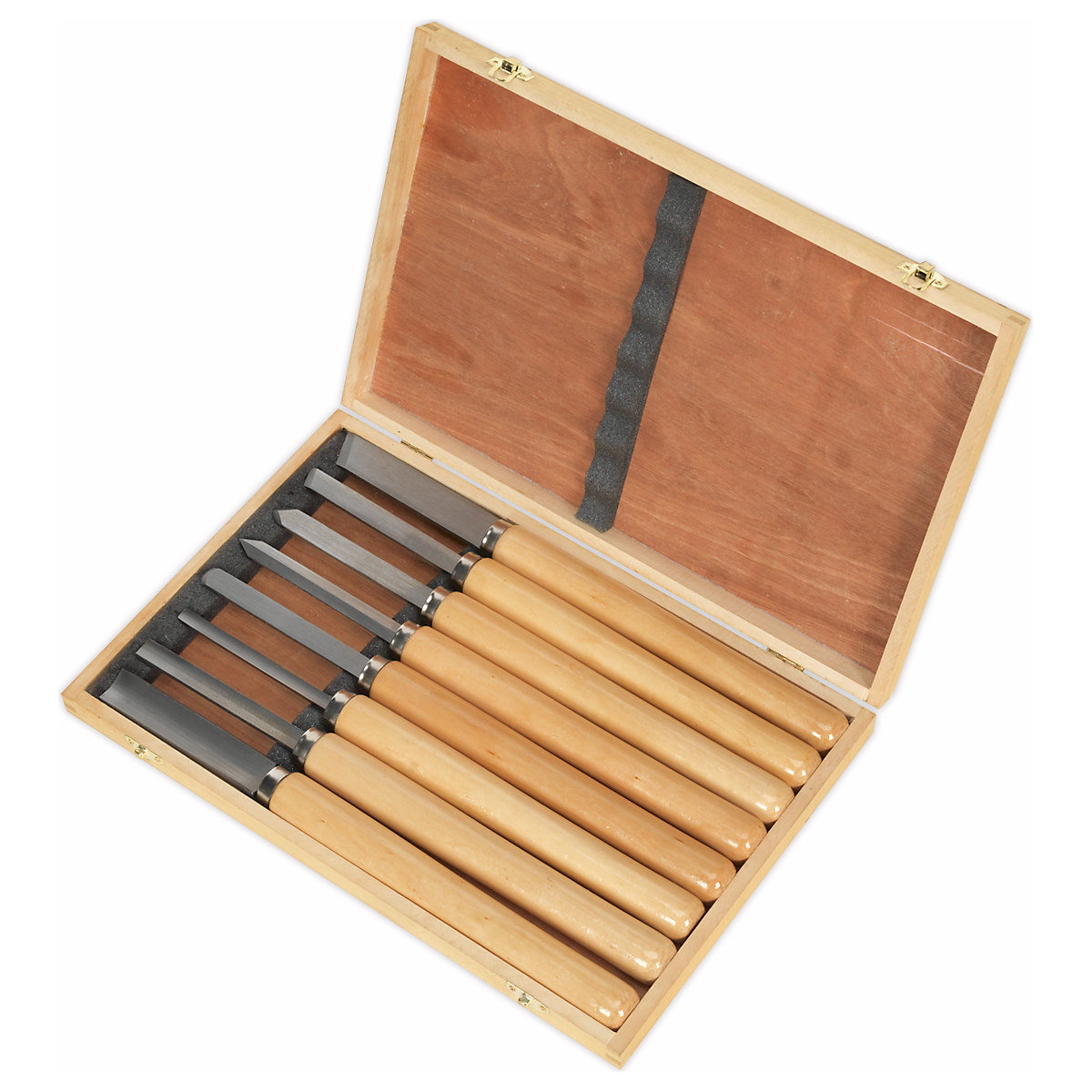 Sealey Wood Turning Chisel Set | 8pc (Product illustration 3)-2