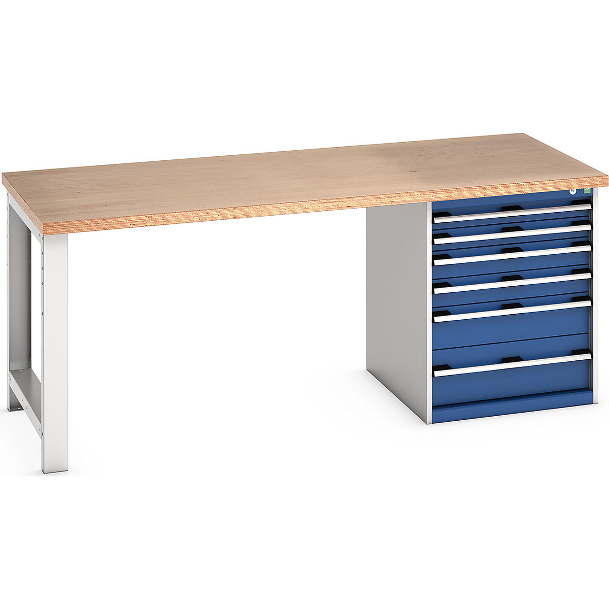 Bott Cubio Pedestal Benches, Bott Cubio Pedestal Benches, Bott Cubio Pedestal Bench | 6 Drawer Cabinet | 840h x 2000w x 900d mm | Blue | MPX Worktop-0