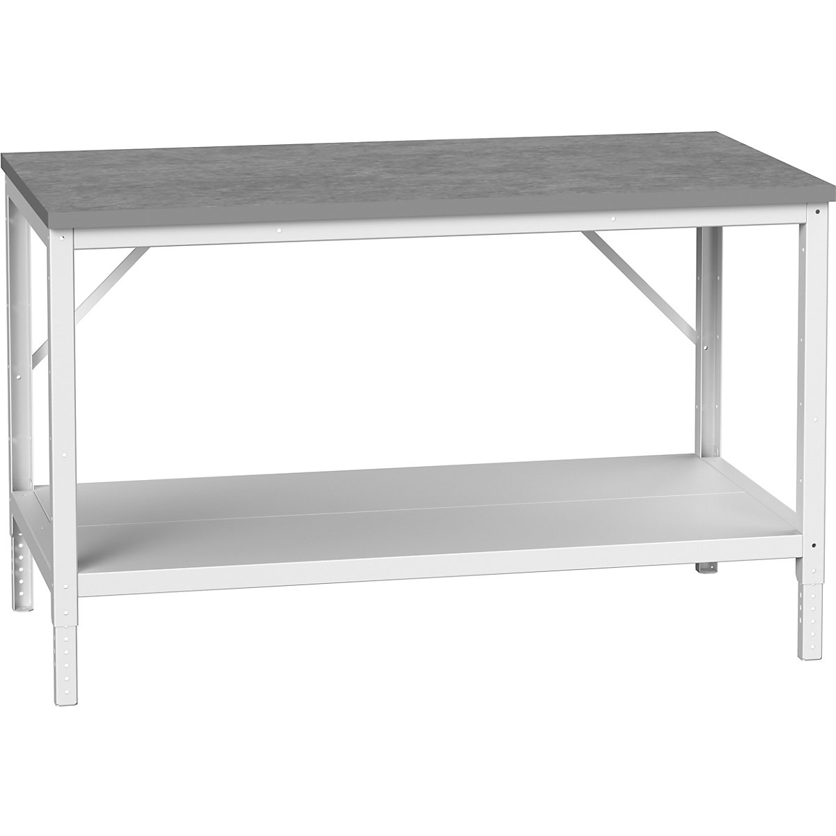 Bott Verso Height Adjustable ESD Framework Benches, Bott Verso Height Adjustable ESD Framework Benches, Bott Verso Height Adjustable ESD Framework Bench | 780-930h x 1500w x 800d mm | Full Depth Lower Shelf | ESD Worktop | 400kg UDL-0
