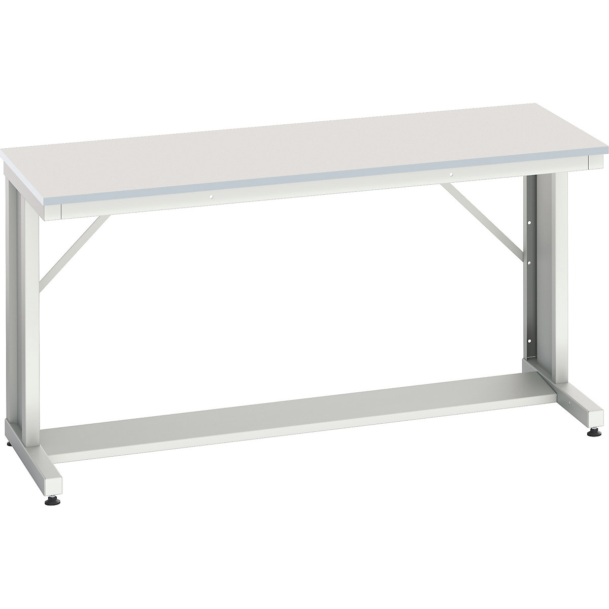 Bott Verso Cantilever Benches, Bott Verso Cantilever Benches, Bott Verso Cantilever Bench | 780h x 1500w x 600d mm | Light Grey | MFC Worktop | 150kg UDL-1
