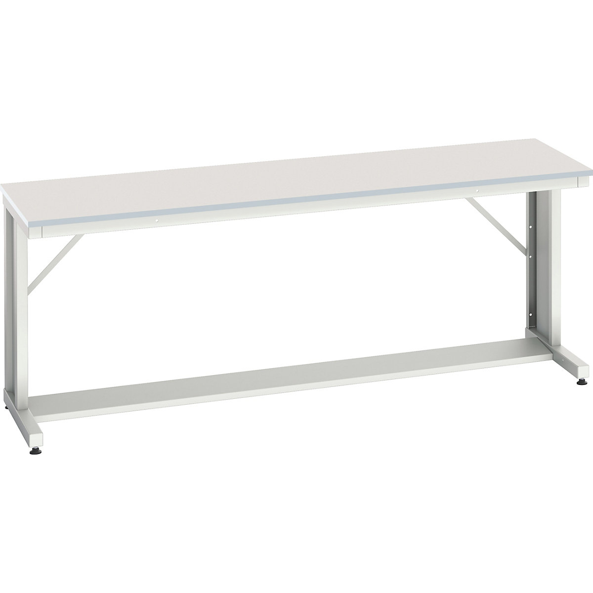 Bott Verso Cantilever Benches, Bott Verso Cantilever Benches, Bott Verso Cantilever Bench | 780h x 2000w x 600d mm | Light Grey | MFC Worktop | 150kg UDL-0