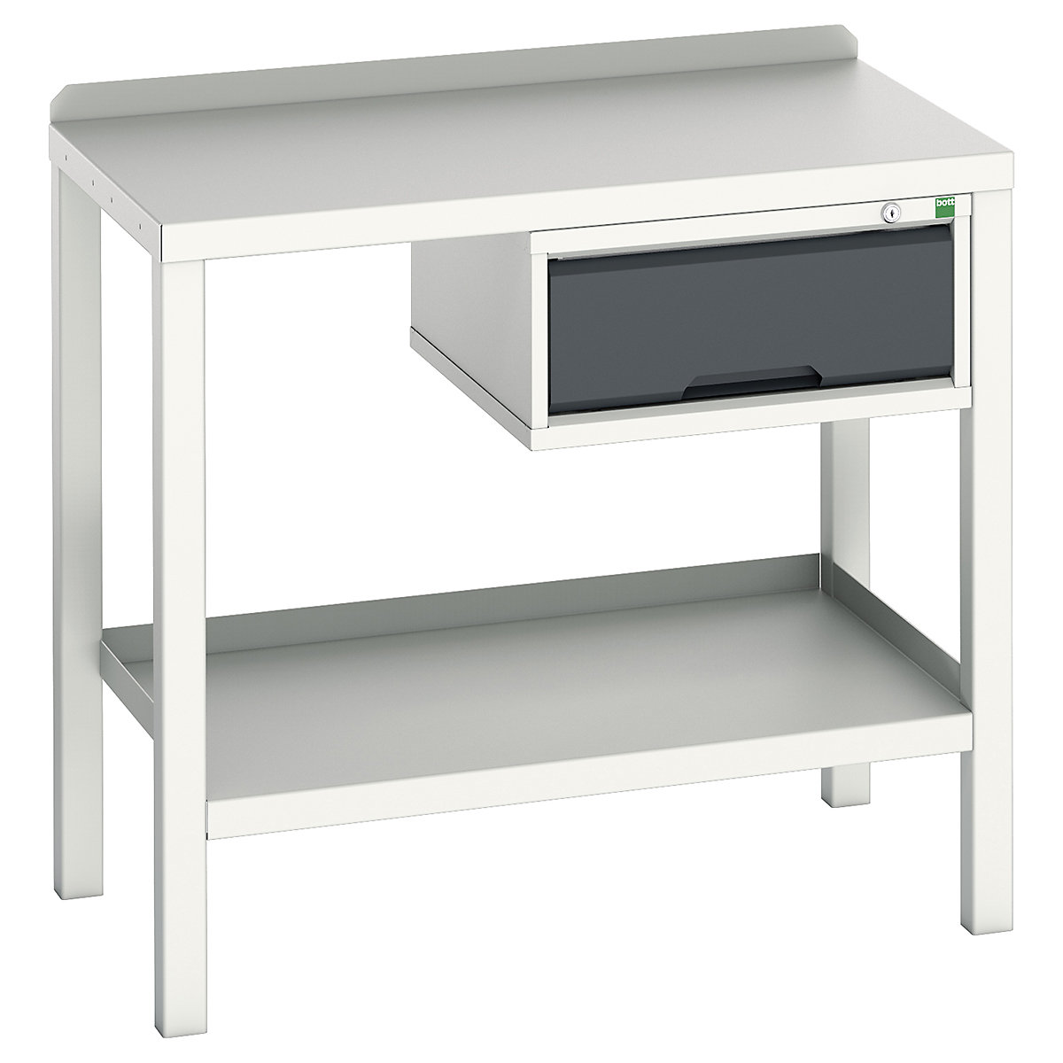 Bott Verso Fully Welded Benches, Bott Verso Fully Welded Benches, Bott Verso Welded Bench | With Drawer | 910h x 1000w x 600d mm | Anthracite Grey | Steel Worktop | 500kg UDL-0
