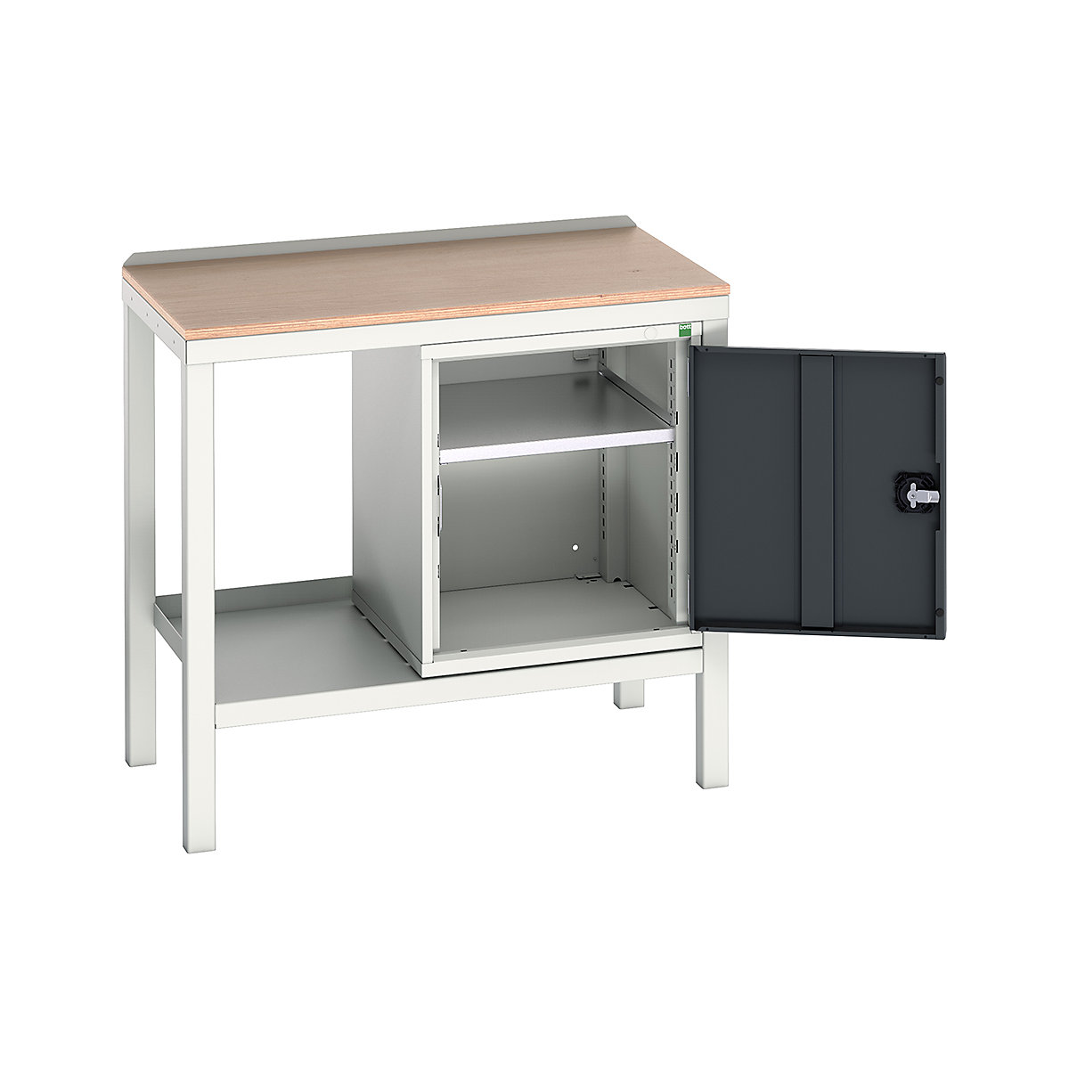 Bott Verso Fully Welded Benches, Bott Verso Fully Welded Benches, Bott Verso Welded Bench | With Cupboard | 930h x 1000w x 600d mm | Anthracite Grey | MPX Worktop | 500kg UDL-0