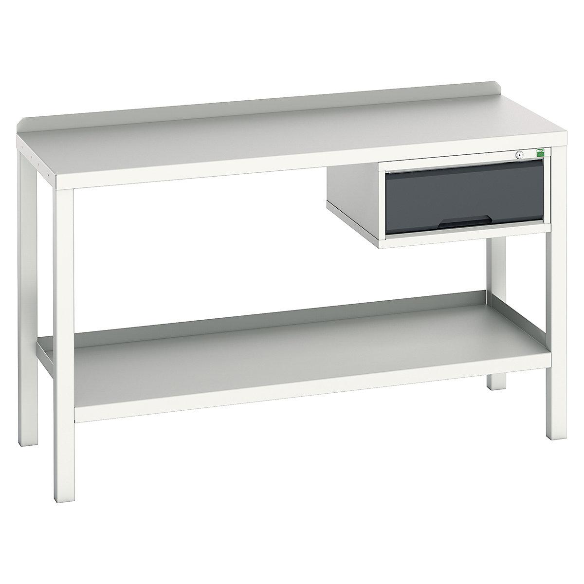 Bott Verso Fully Welded Benches, Bott Verso Fully Welded Benches, Bott Verso Welded Bench | With Drawer | 910h x 1500w x 600d mm | Anthracite Grey | Steel Worktop | 400kg UDL-0