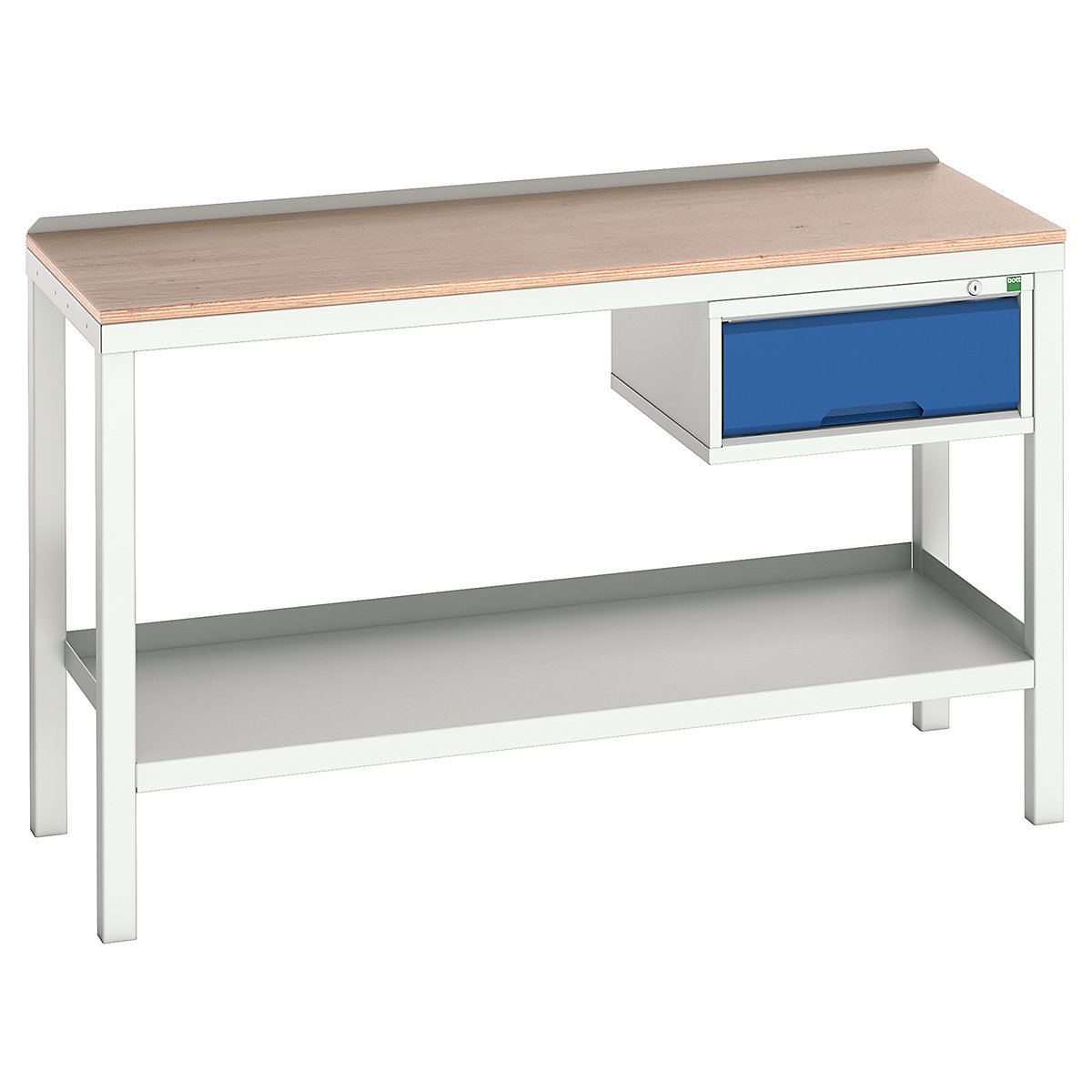 Bott Verso Fully Welded Benches, Bott Verso Fully Welded Benches, Bott Verso Welded Bench | With Drawer | 930h x 1500w x 600d mm | Blue | MPX Worktop | 400kg UDL-0