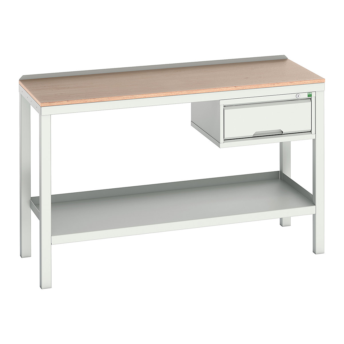 Bott Verso Fully Welded Benches, Bott Verso Fully Welded Benches, Bott Verso Welded Bench | With Drawer | 930h x 1500w x 600d mm | Light Grey | MPX Worktop | 400kg UDL-0