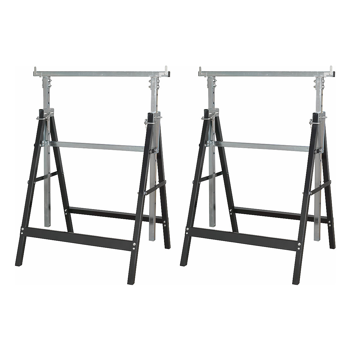 Sealey Fold Down Telescopic Trestle | 200kg Capacity | Pair (Product illustration 2)-1