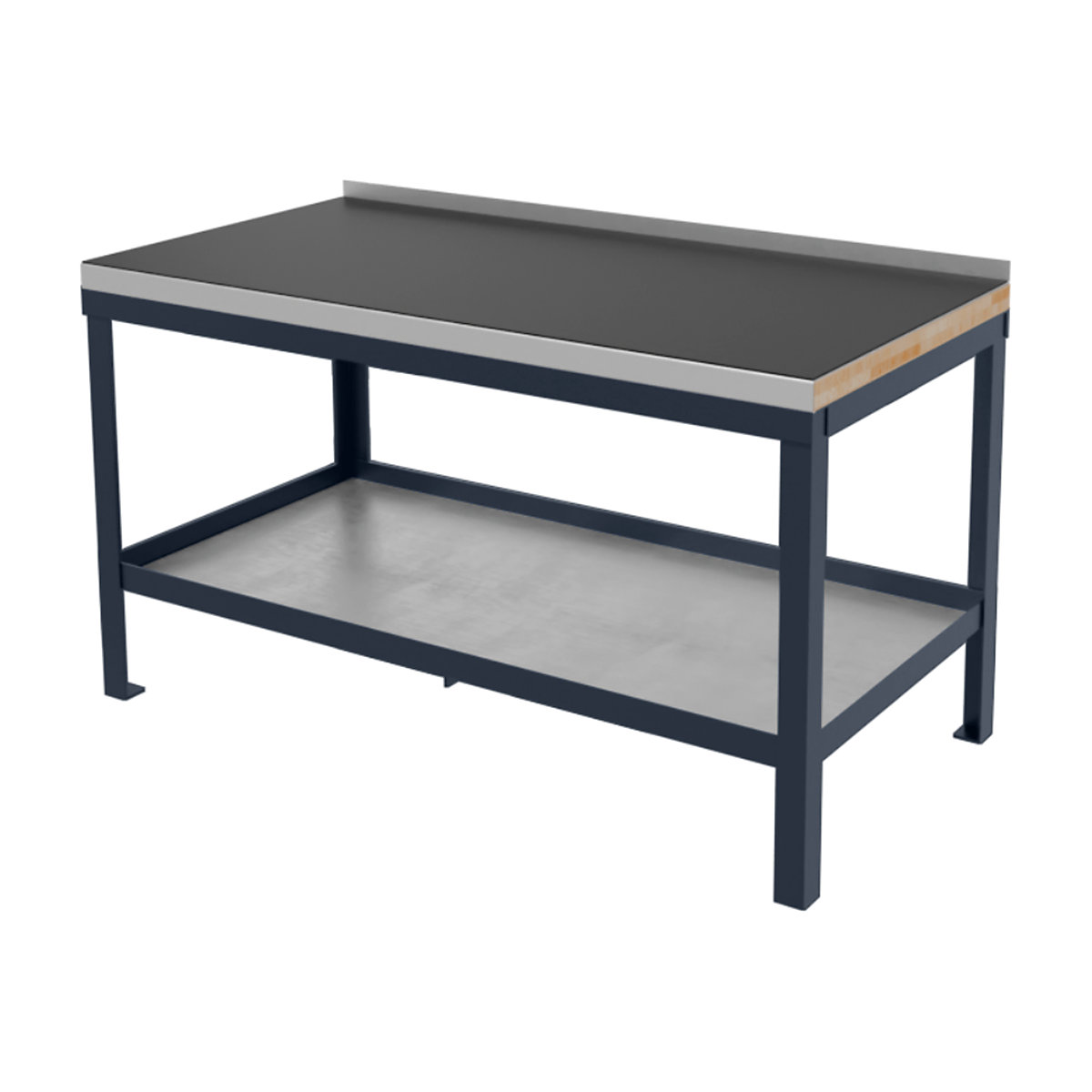 BiGDUG Super Heavy Duty Workbenches, BiGDUG Super Heavy Duty Workbenches, BiGDUG Super Heavy Duty Bench | 840h x 1200w x 600d mm | Dark Grey | Rubber Over Steel Worktop | 1500kg UDL-0