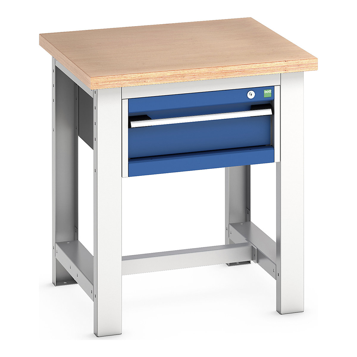 Bott Cubio Kitted Workstand, Bott Cubio Kitted Workstand, Bott Cubio Kitted Workstand | 840h x 750w x 750d mm | 1 Drawer | Blue | MPX Worktop-0