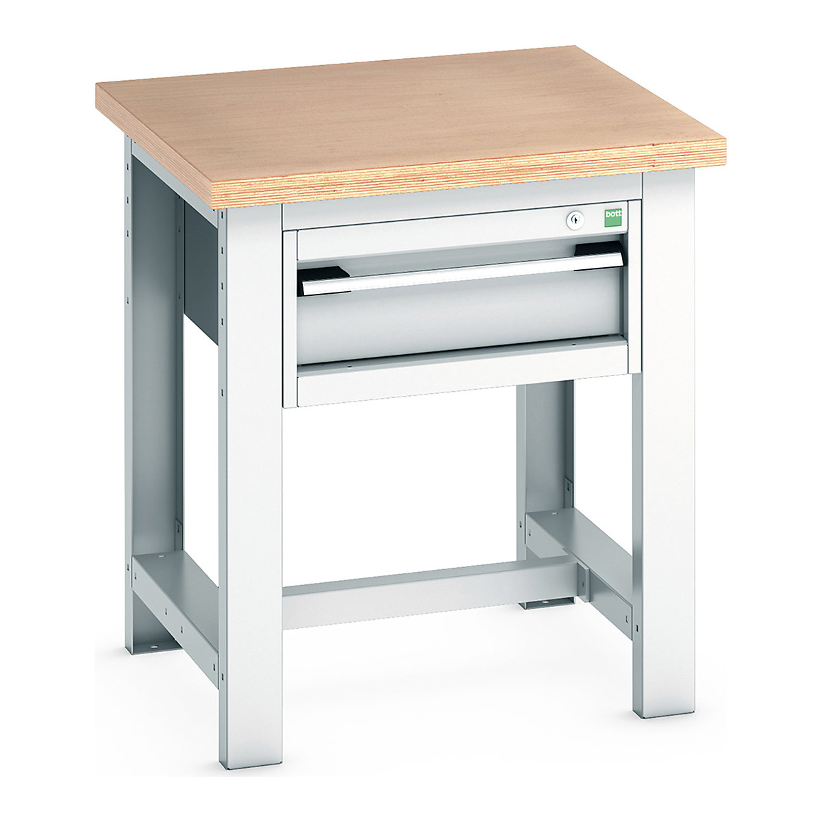 Bott Cubio Kitted Workstand, Bott Cubio Kitted Workstand, Bott Cubio Kitted Workstand | 840h x 750w x 750d mm | 1 Drawer | Light Grey | MPX Worktop-0
