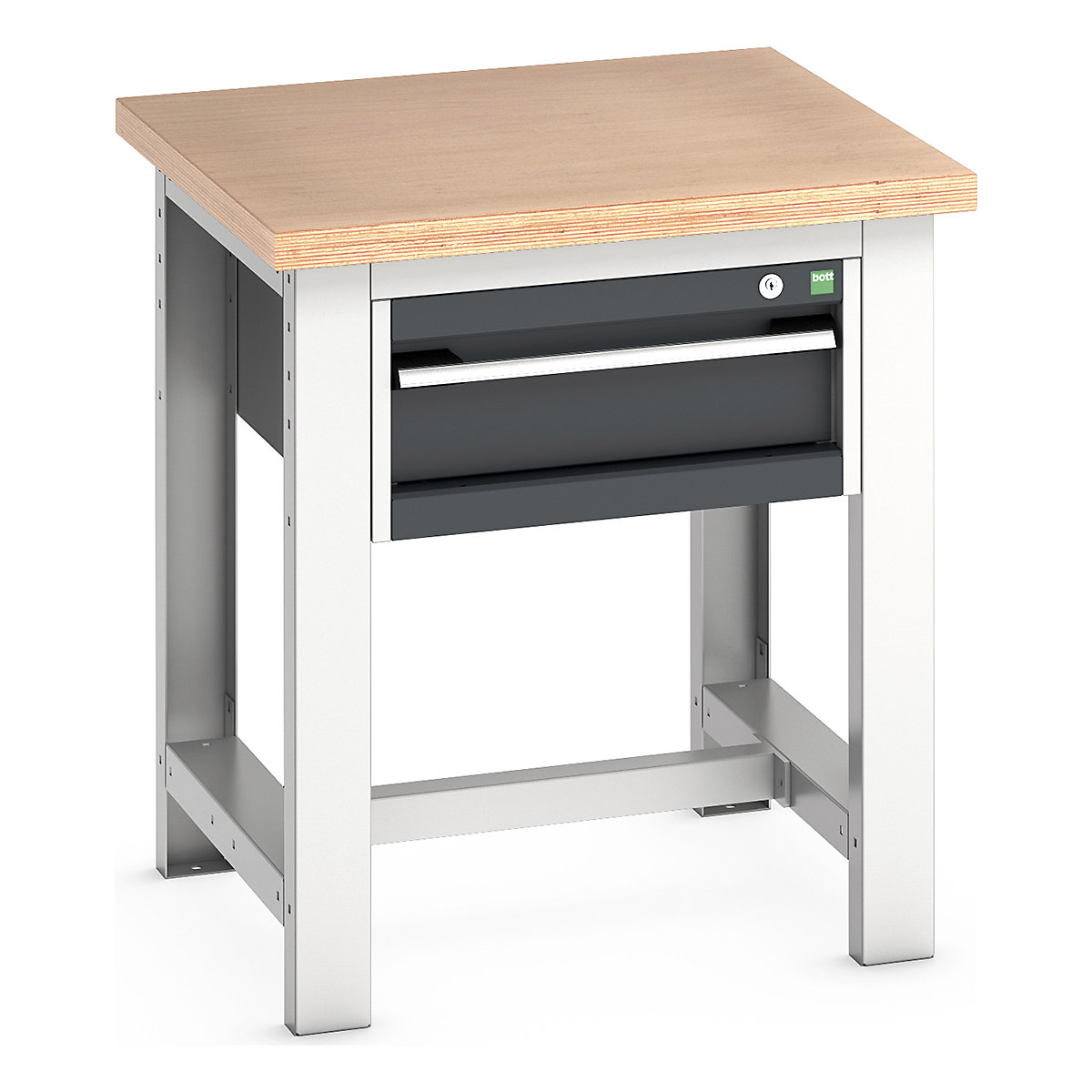 Bott Cubio Kitted Workstand, Bott Cubio Kitted Workstand, Bott Cubio Kitted Workstand | 840h x 750w x 750d mm | 1 Drawer | Anthracite Grey | MPX Worktop-0