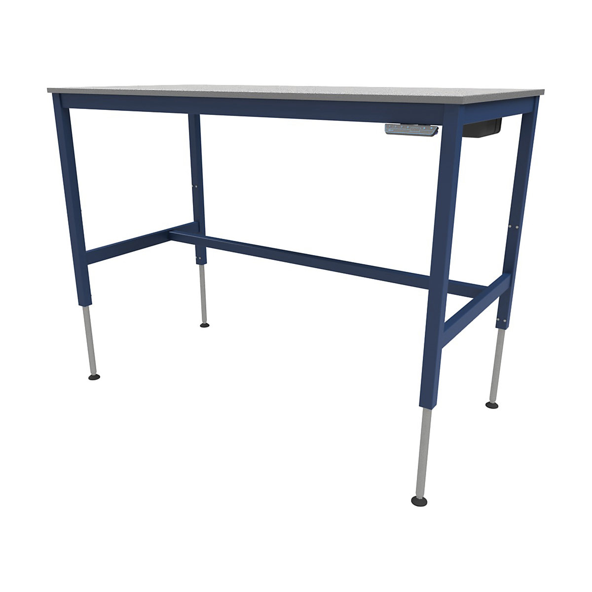 BiGDUG Heavy Duty Height Adjustable Workbenches | 600kg UDL, BiGDUG Heavy Duty Height Adjustable Workbenches | 600kg UDL, BiGDUG Heavy Duty Electric Height Adjustable Workbench | 700-1000h x 1200w x 600d mm | 600kg UDL | Laminate Worktop | Blue-0