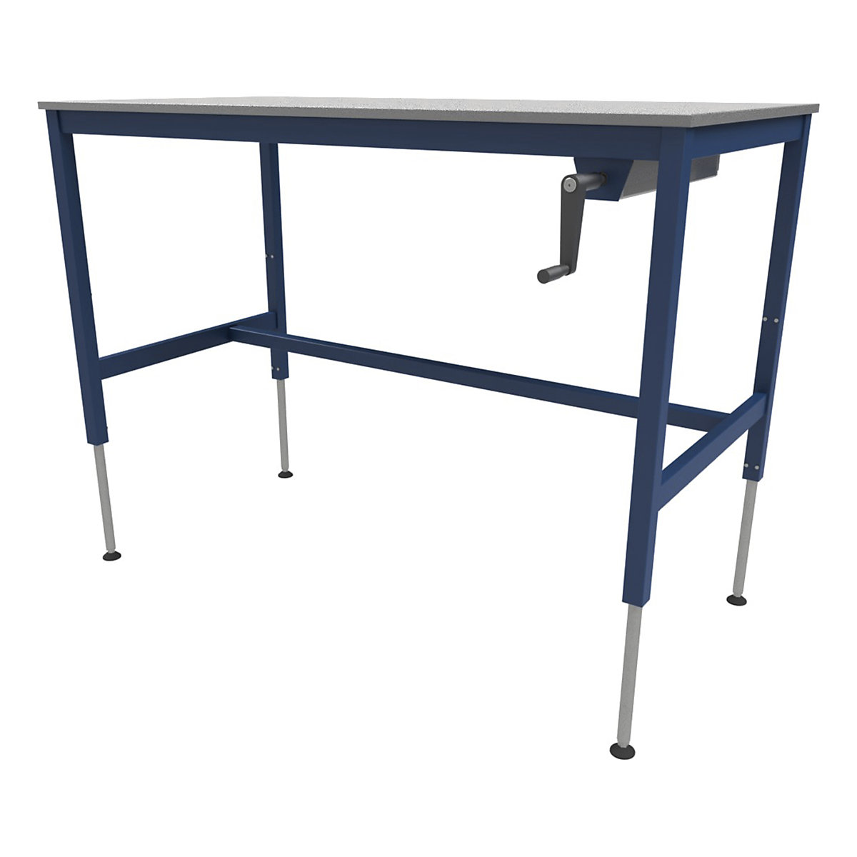 BiGDUG Heavy Duty Height Adjustable Workbenches | 600kg UDL, BiGDUG Heavy Duty Height Adjustable Workbenches | 600kg UDL, BiGDUG Heavy Duty Manual Height Adjustable Workbench | 700-1000h x 1200w x 900d mm | 600kg UDL | Laminate Worktop | Blue-0