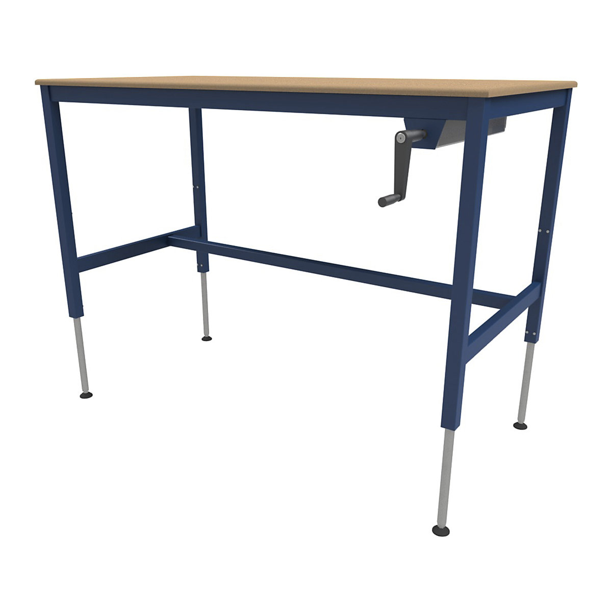 BiGDUG Heavy Duty Height Adjustable Workbenches | 600kg UDL, BiGDUG Heavy Duty Height Adjustable Workbenches | 600kg UDL, BiGDUG Heavy Duty Manual Height Adjustable Workbench | 700-1000h x 1200w x 900d mm | 600kg UDL | MDF Worktop | Blue-0