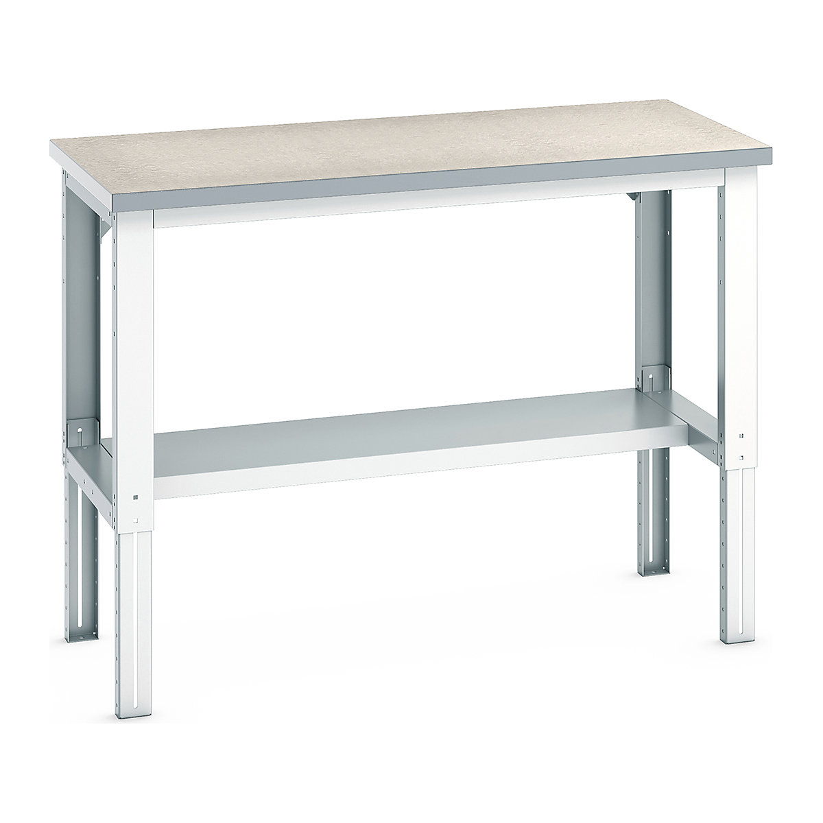 Bott Cubio Height Adjustable Framework Benches, Bott Cubio Height Adjustable Framework Benches, Bott Cubio Height Adjustable Framework Bench | 740 - 1140h x 1500w x 750d mm | Half Depth Shelf | Lino Worktop-0