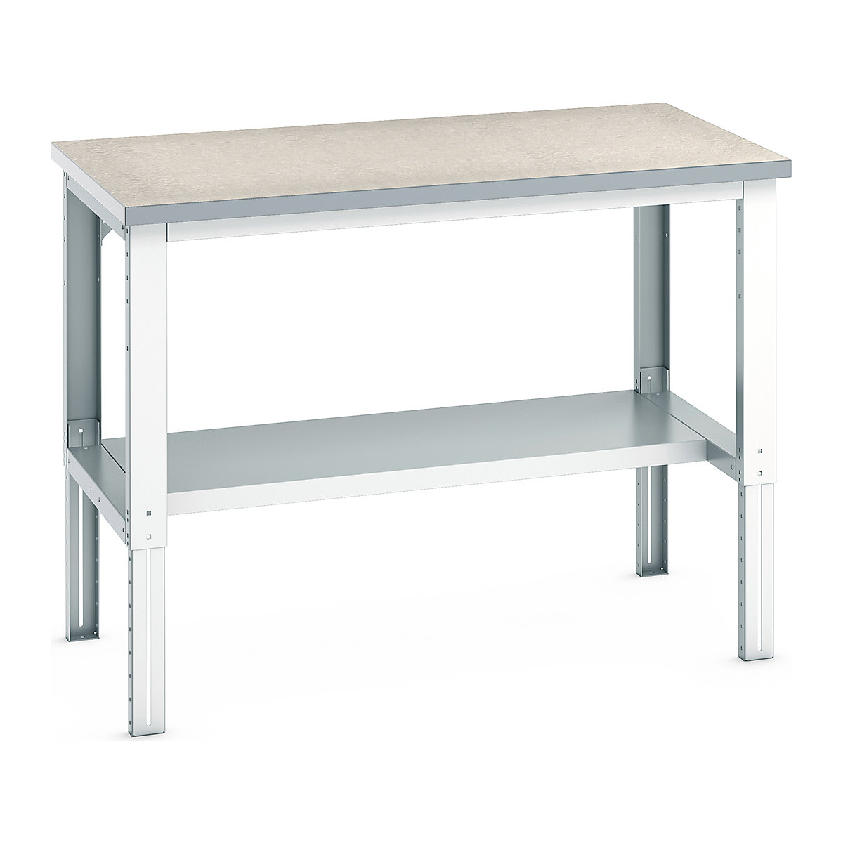 Bott Cubio Height Adjustable Framework Benches, Bott Cubio Height Adjustable Framework Benches, Bott Cubio Height Adjustable Framework Bench | 740 - 1140h x 1500w x 900d mm | Half Depth Shelf | Lino Worktop-0
