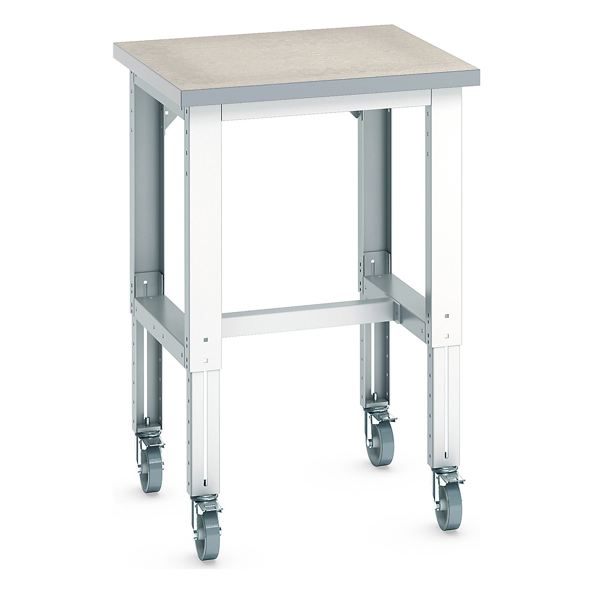 Bott Cubio Height Adjustable Framework Mobile Benches, Bott Cubio Height Adjustable Framework Mobile Benches, Bott Cubio Height Adjustable Framework Mobile Bench | 840 - 1140h x 750w x 750d mm | T-Bar | Lino Worktop-0