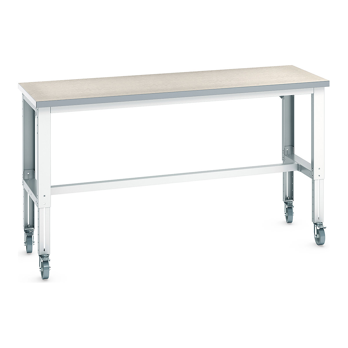 Bott Cubio Height Adjustable Framework Mobile Benches, Bott Cubio Height Adjustable Framework Mobile Benches, Bott Cubio Height Adjustable Framework Mobile Bench | 840 - 1140h x 2000w x 750d mm | T-Bar | Lino Worktop-0