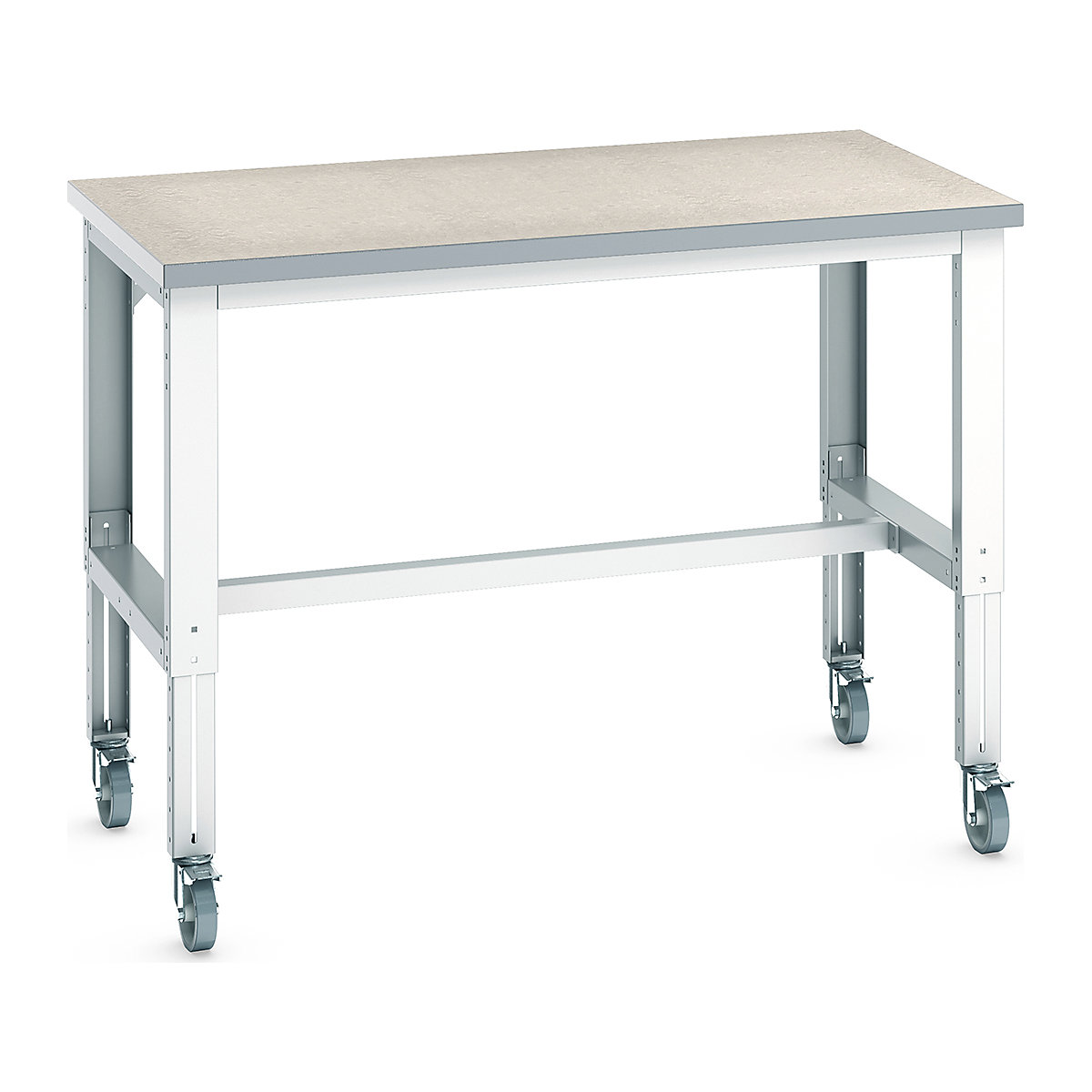 Bott Cubio Height Adjustable Framework Mobile Benches, Bott Cubio Height Adjustable Framework Mobile Benches, Bott Cubio Height Adjustable Framework Mobile Bench | 840 - 1140h x 1500w x 900d mm | T-Bar | Lino Worktop-0