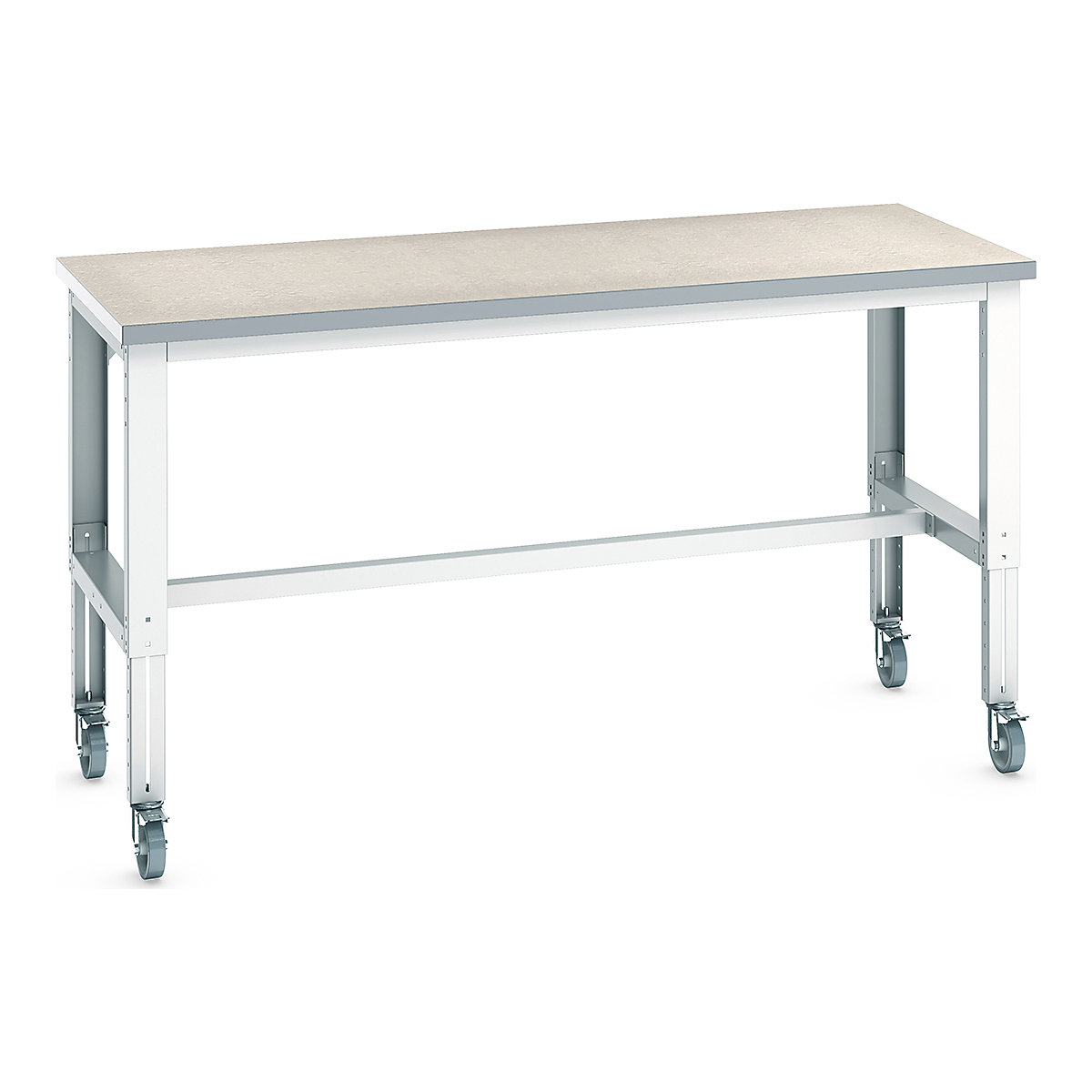 Bott Cubio Height Adjustable Framework Mobile Benches, Bott Cubio Height Adjustable Framework Mobile Benches, Bott Cubio Height Adjustable Framework Mobile Bench | 840 - 1140h x 2000w x 900d mm | T-Bar | Lino Worktop-0