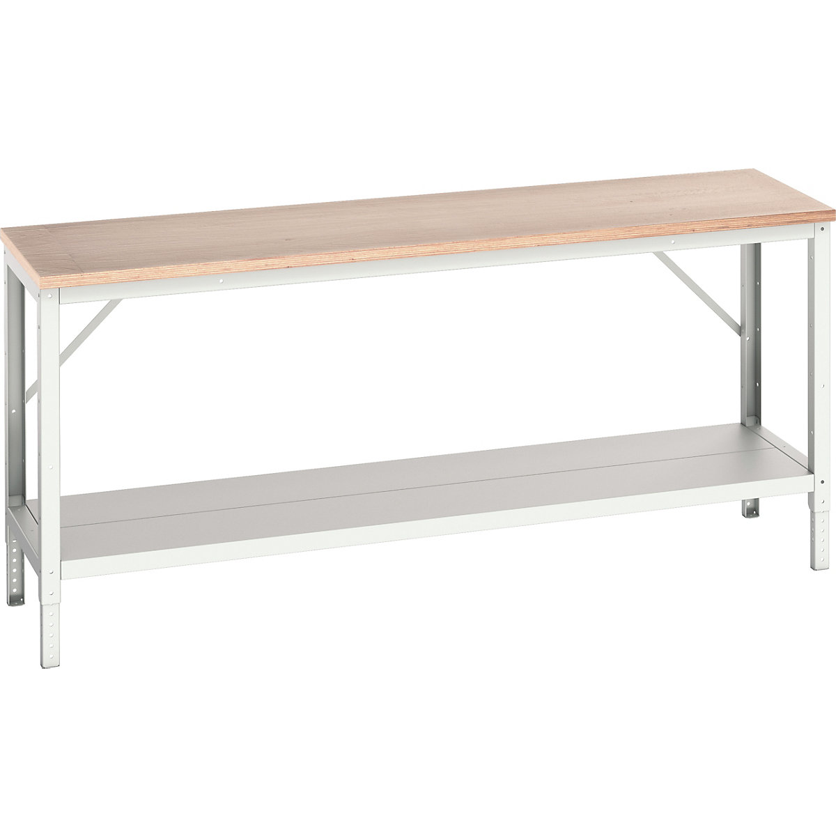 Bott Verso Height Adjustable Framework Benches, Bott Verso Height Adjustable Framework Benches, Bott Verso Height Adjustable Framework Bench | 780-930h x 2000w x 600d mm | Full Depth Lower Shelf | MPX Worktop | 600kg UDL-0