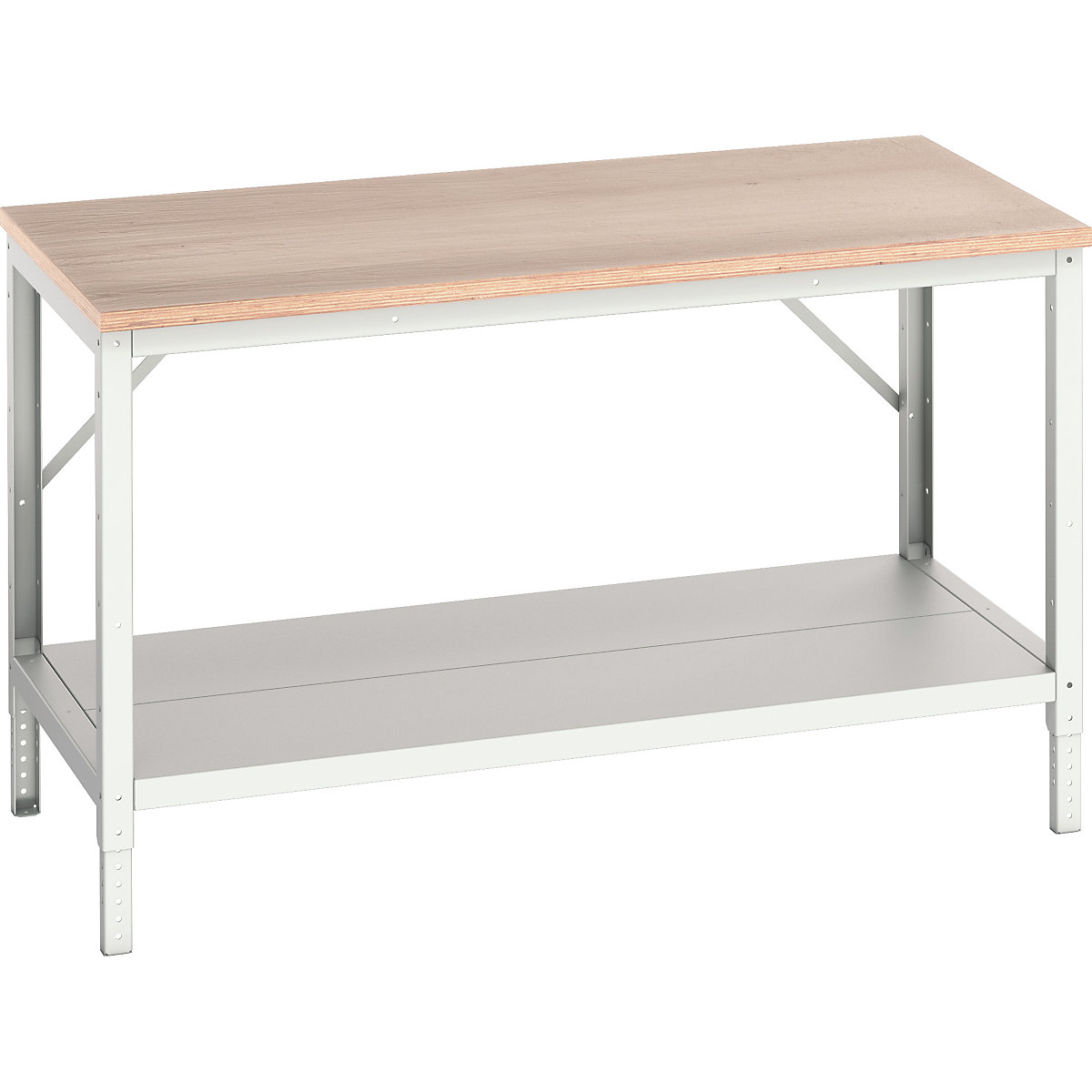 Bott Verso Height Adjustable Framework Benches, Bott Verso Height Adjustable Framework Benches, Bott Verso Height Adjustable Framework Bench | 780-930h x 1500w x 800d mm | Full Depth Lower Shelf | MPX Worktop | 600kg UDL-0