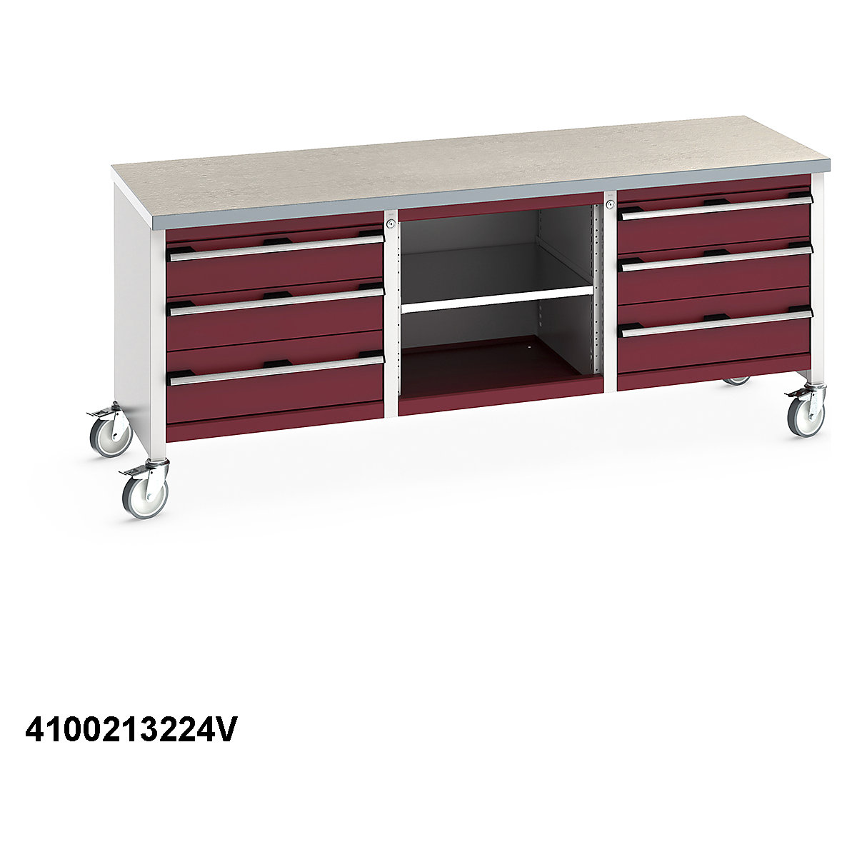 Bott Cubio Mobile Storage Bench | 2000 Wide (Product illustration 15)-14