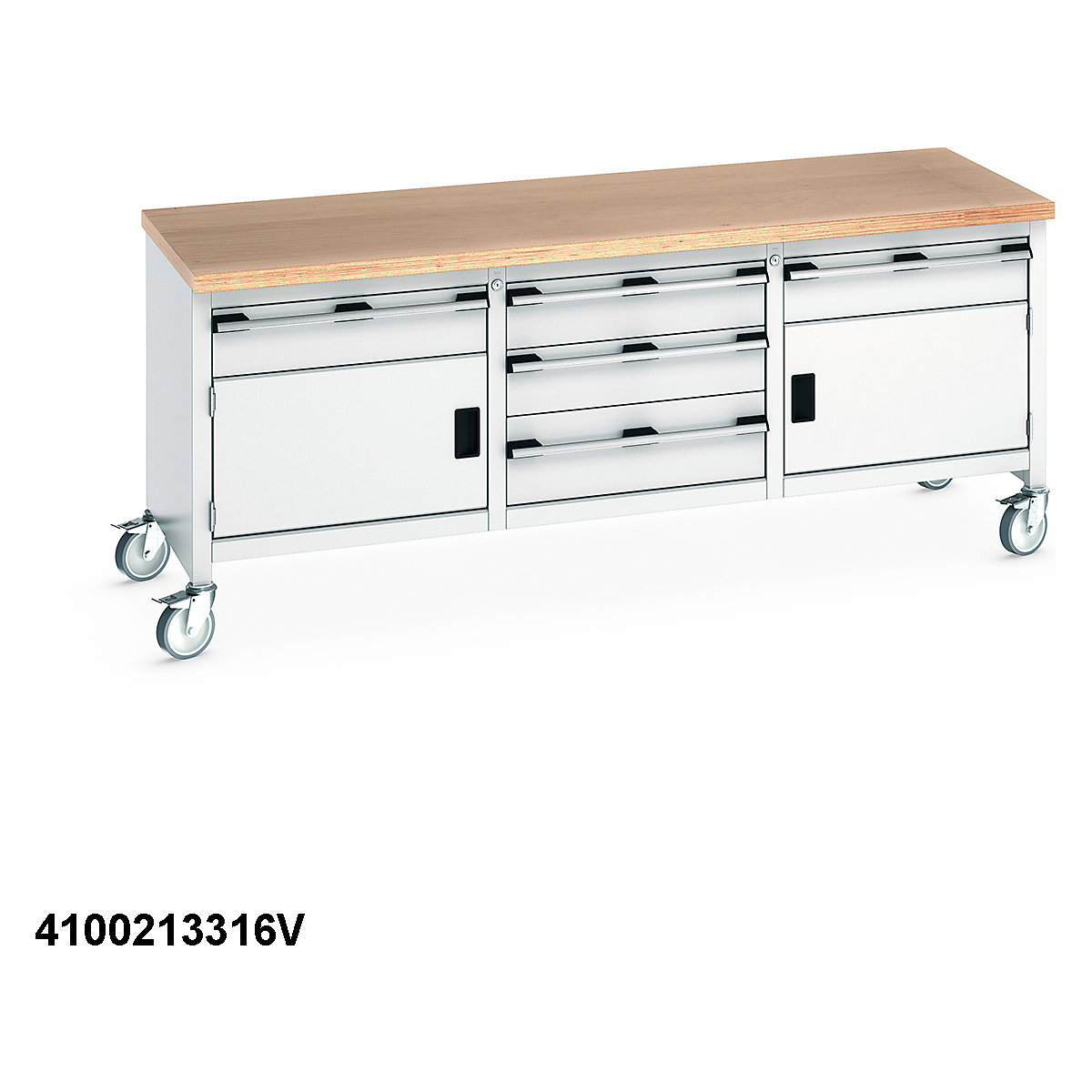 Bott Cubio Mobile Storage Bench | 2000 Wide (Product illustration 20)-19