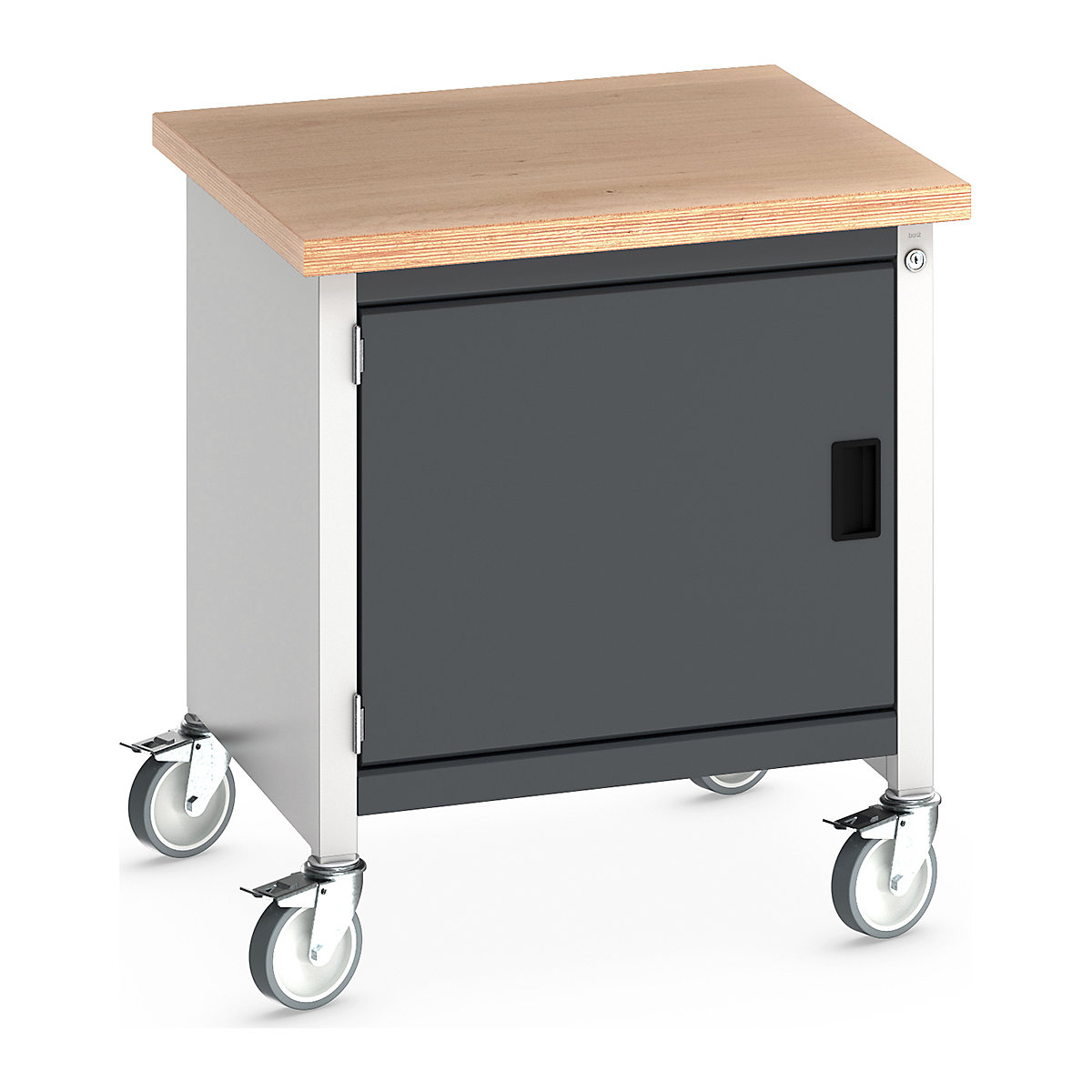 Bott Cubio Mobile Storage Benches | 750 Wide, Bott Cubio Mobile Storage Benches | 750 Wide, Bott Cubio Mobile Storage Workbench | 840h x 750w x 750d mm | 1x 500 Cupboard | Anthracite Grey | MPX Worktop-3