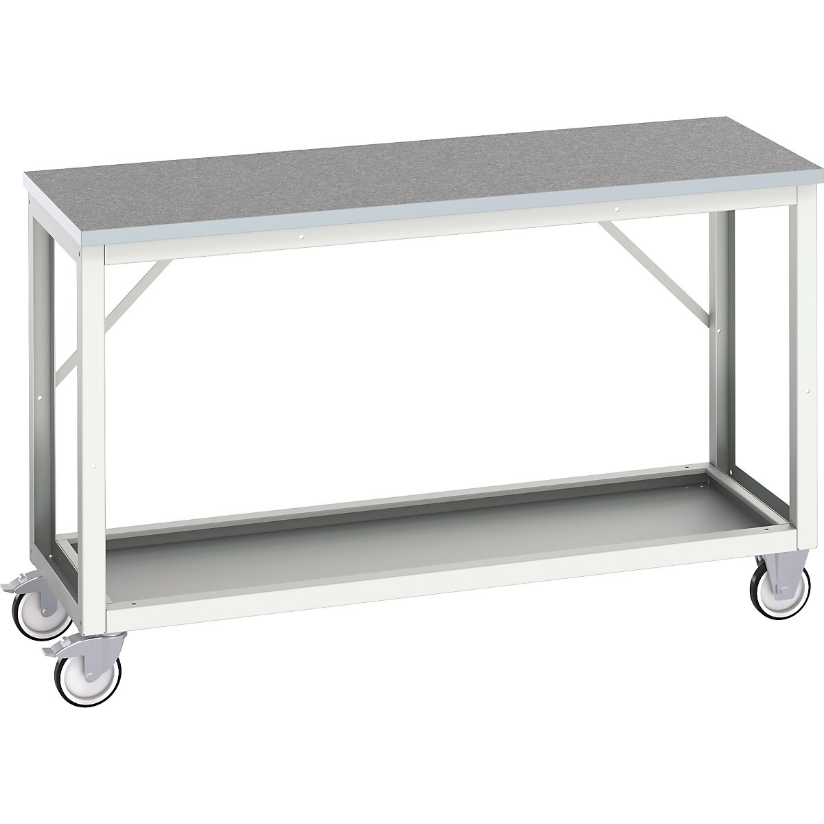 Bott Verso Mobile Benches, Bott Verso Mobile Benches, Bott Verso Mobile Bench | 930h x 1500w x 600d mm | Full Depth Lower Shelf | Lino Worktop | 300kg UDL-0
