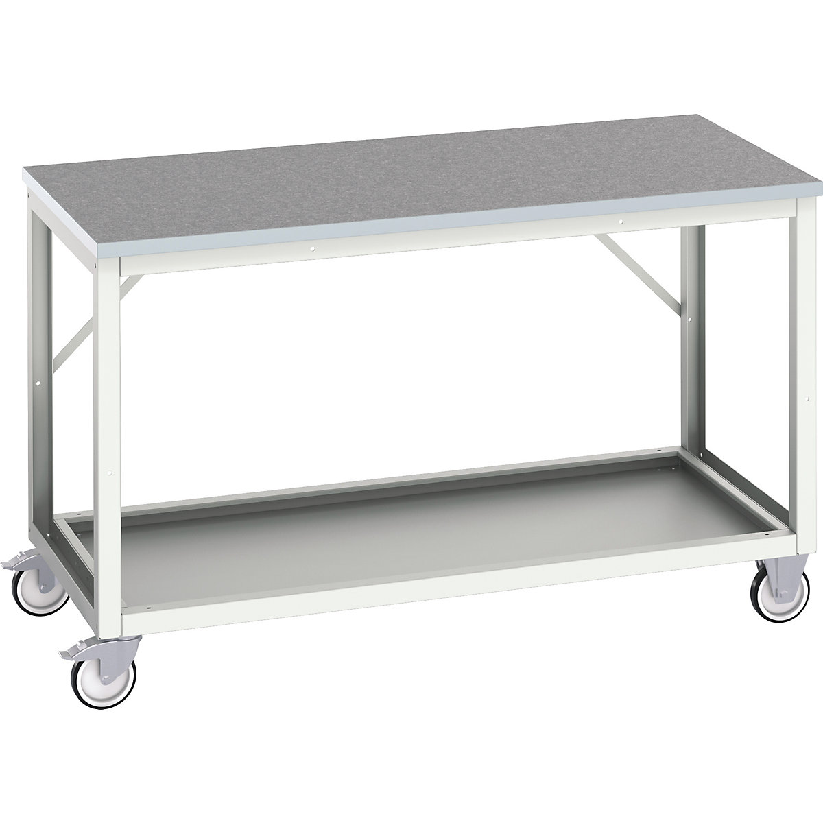 Bott Verso Mobile Benches, Bott Verso Mobile Benches, Bott Verso Mobile Bench | 930h x 1500w x 800d mm | Full Depth Lower Shelf | Lino Worktop | 300kg UDL-0