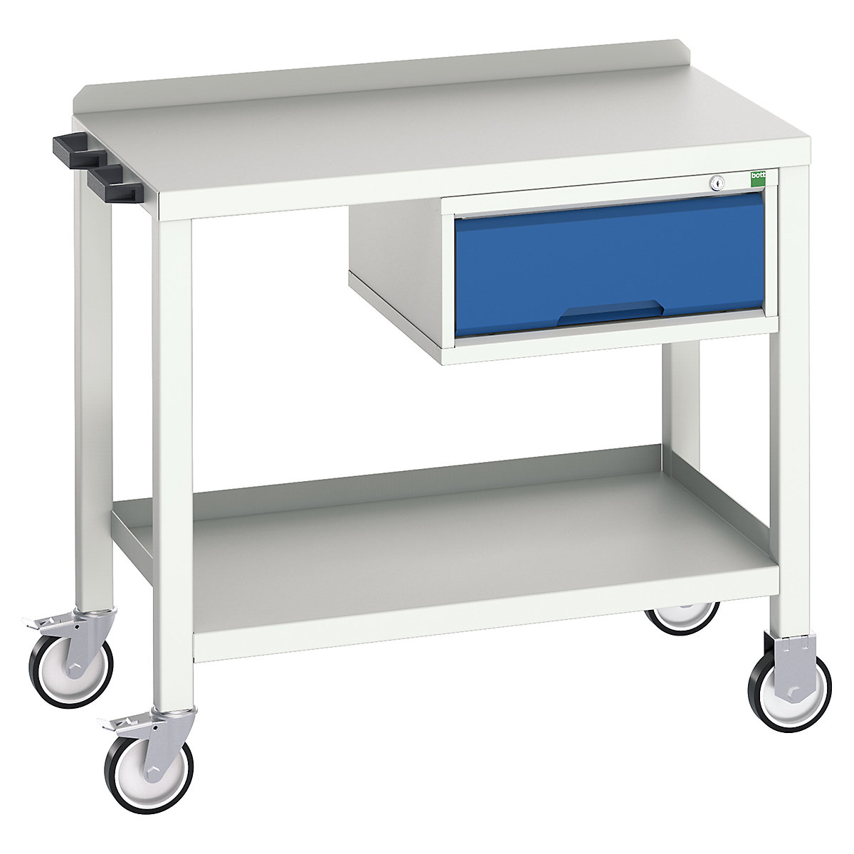 Bott Verso Mobile Fully Welded Benches, Bott Verso Mobile Fully Welded Benches, Bott Verso Mobile Welded Bench | With Drawer | 910h x 1000w x 600d mm | Blue | Steel Worktop | 300kg UDL-0
