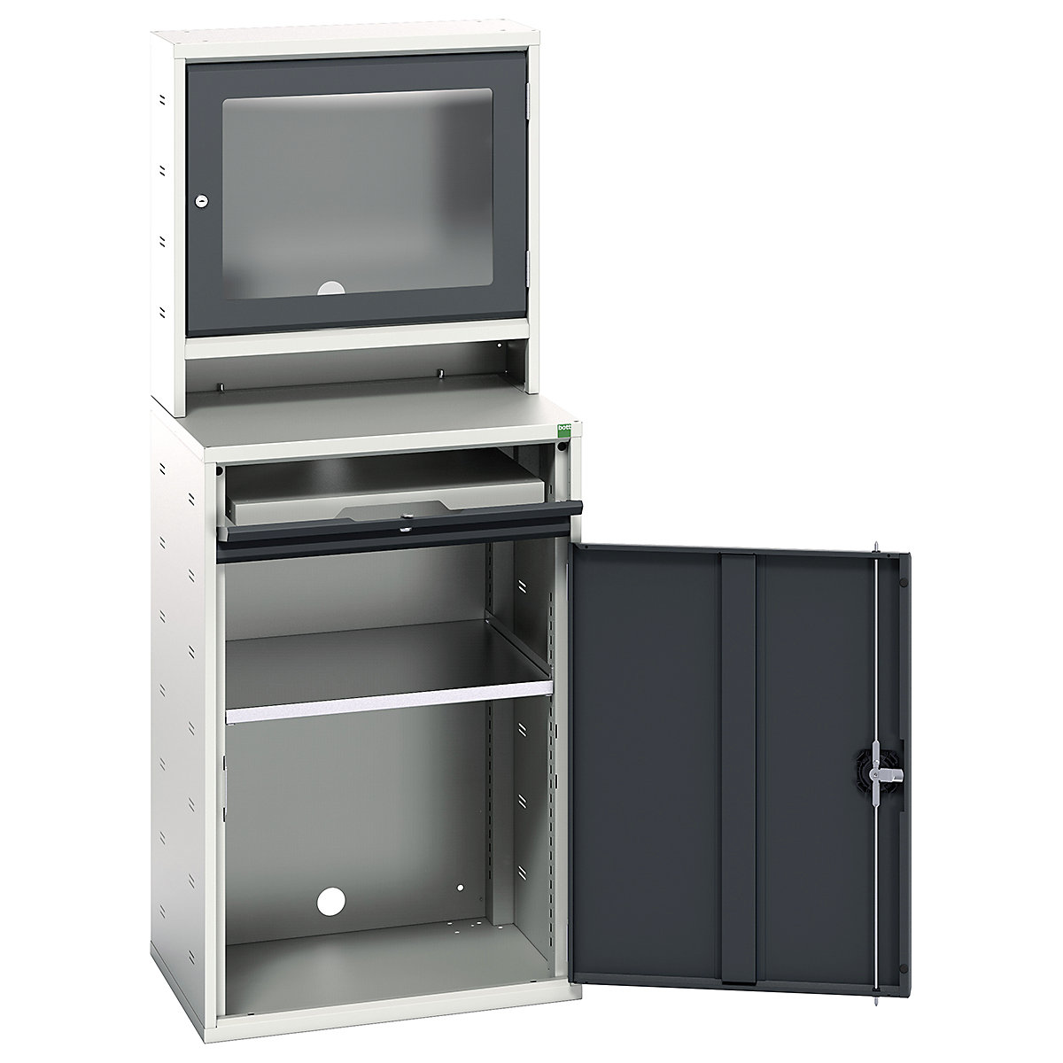 Bott Verso Computer Cupboard | Quickship, Bott Verso Computer Cupboard | Quickship, Bott Verso Quickship Computer Cupboard | 1650h x 650w x 550d mm | 75kg UDL Shelf Capacity | Anthracite Grey-0