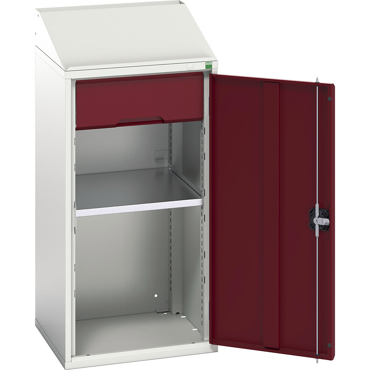 Bott Verso Lecterns, Bott Verso Lecterns, Bott Verso Lectern | 1130h x 525w x 550d mm | 1 Shelf & 1 Drawer | Red-0