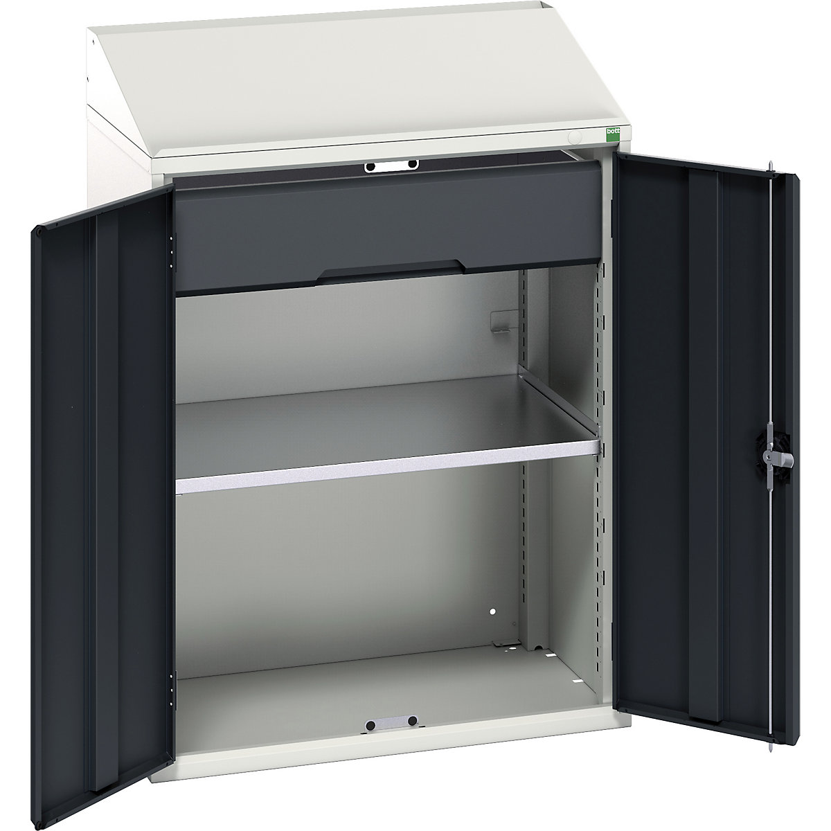 Bott Verso Lecterns, Bott Verso Lecterns, Bott Verso Lectern | 1130h x 800w x 550d mm | 1 Shelf & 1 Drawer | Anthracite Grey-0