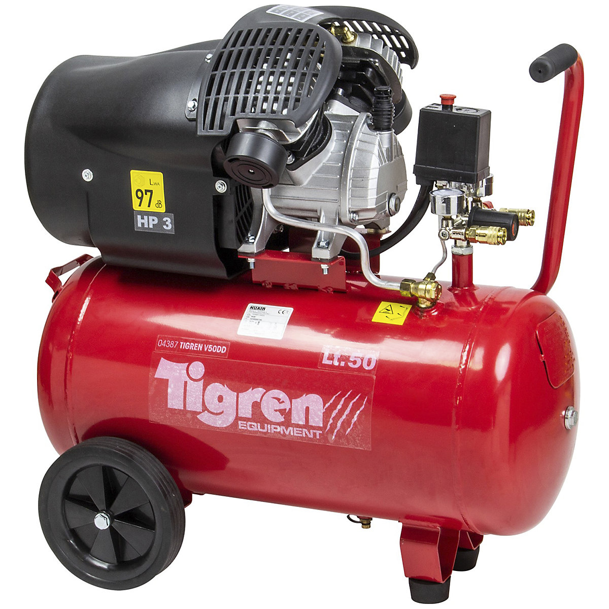 SIP TIGREN 3HP Direct-Driven Compressors, SIP TIGREN 3HP Direct-Driven Compressors, SIP TIGREN V50DD 3HP Direct-Driven Compressor | 850h x 350w x 1350d mm | 50 Litre-0