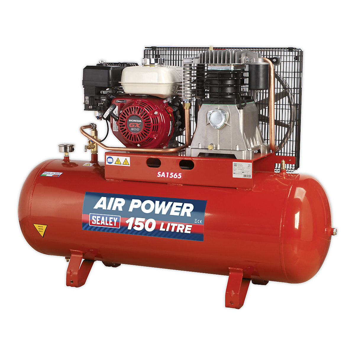 Sealey Belt Drive Compressor with Petrol Engine, Sealey Belt Drive Compressor with Petrol Engine, Sealey Belt Drive Compressor with Petrol Engine | 6.5hp | 150 Litre-0