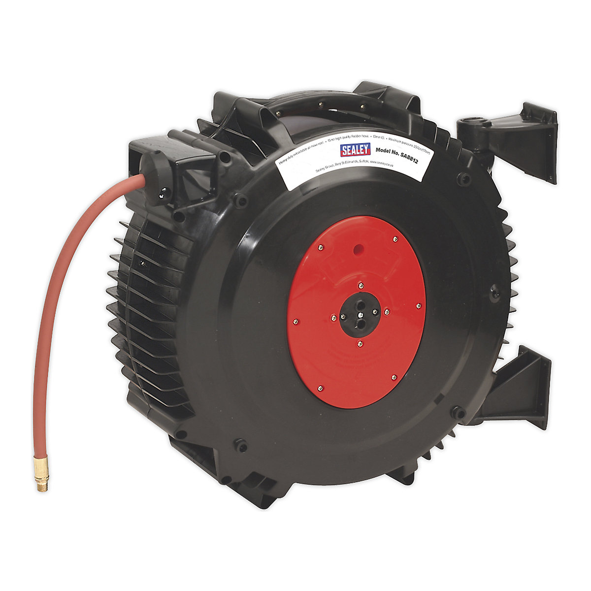 Sealey Heavy Duty Retractable Air Hose Reel | Rubber Hose (Product illustration 4)-3
