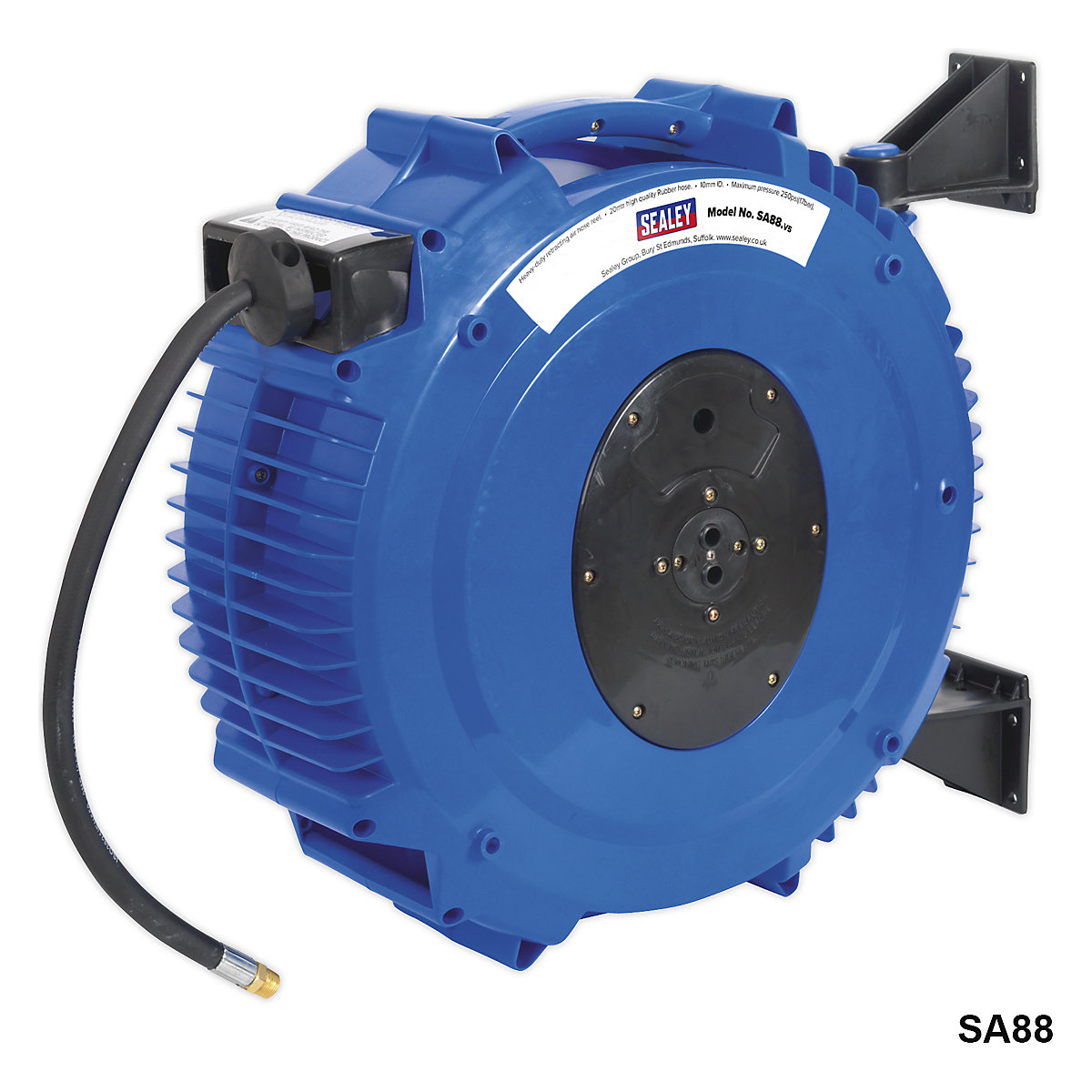 Sealey Heavy Duty Retractable Air Hose Reel | Rubber Hose (Product illustration 5)-4
