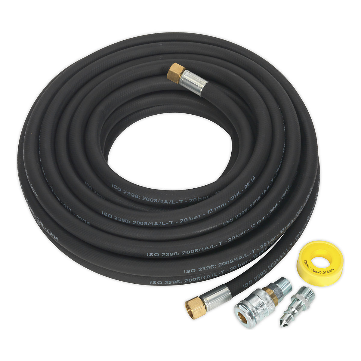 Sealey High Flow Air Hose Kit with 100 Series Adapters